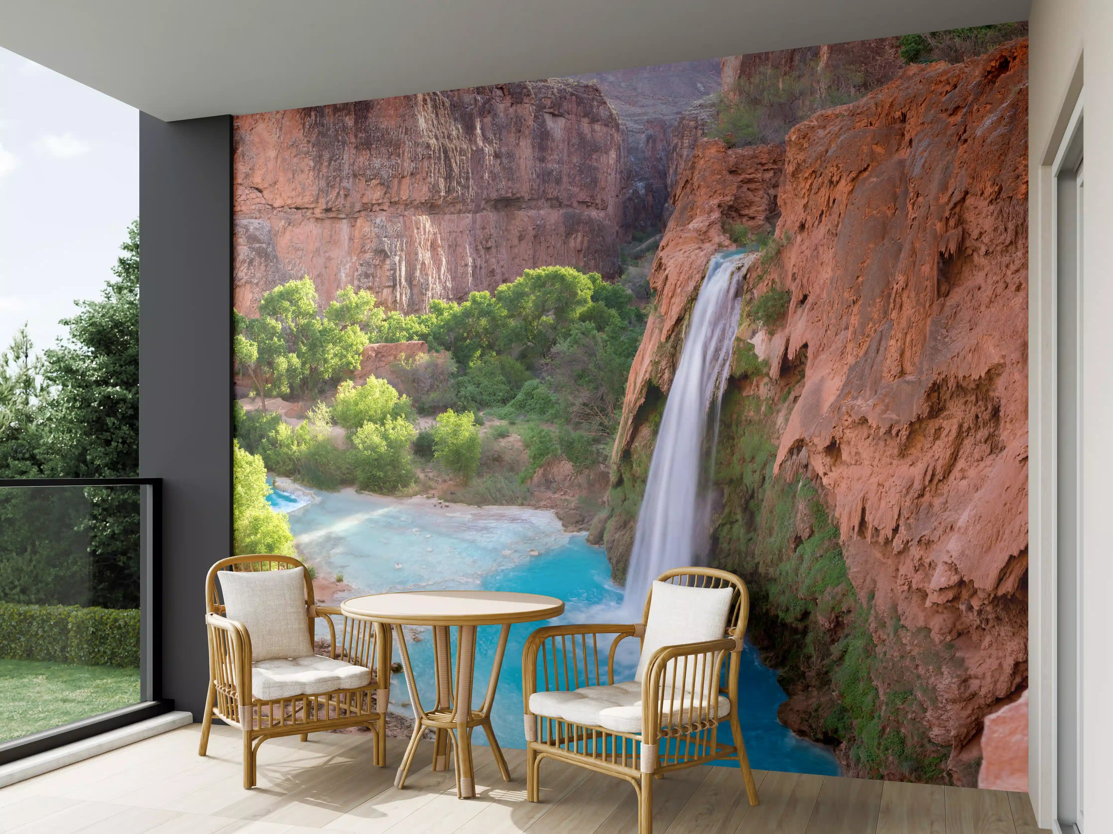 Wandverkleidung außen - paradiesischer Anblick der Havasu Falls