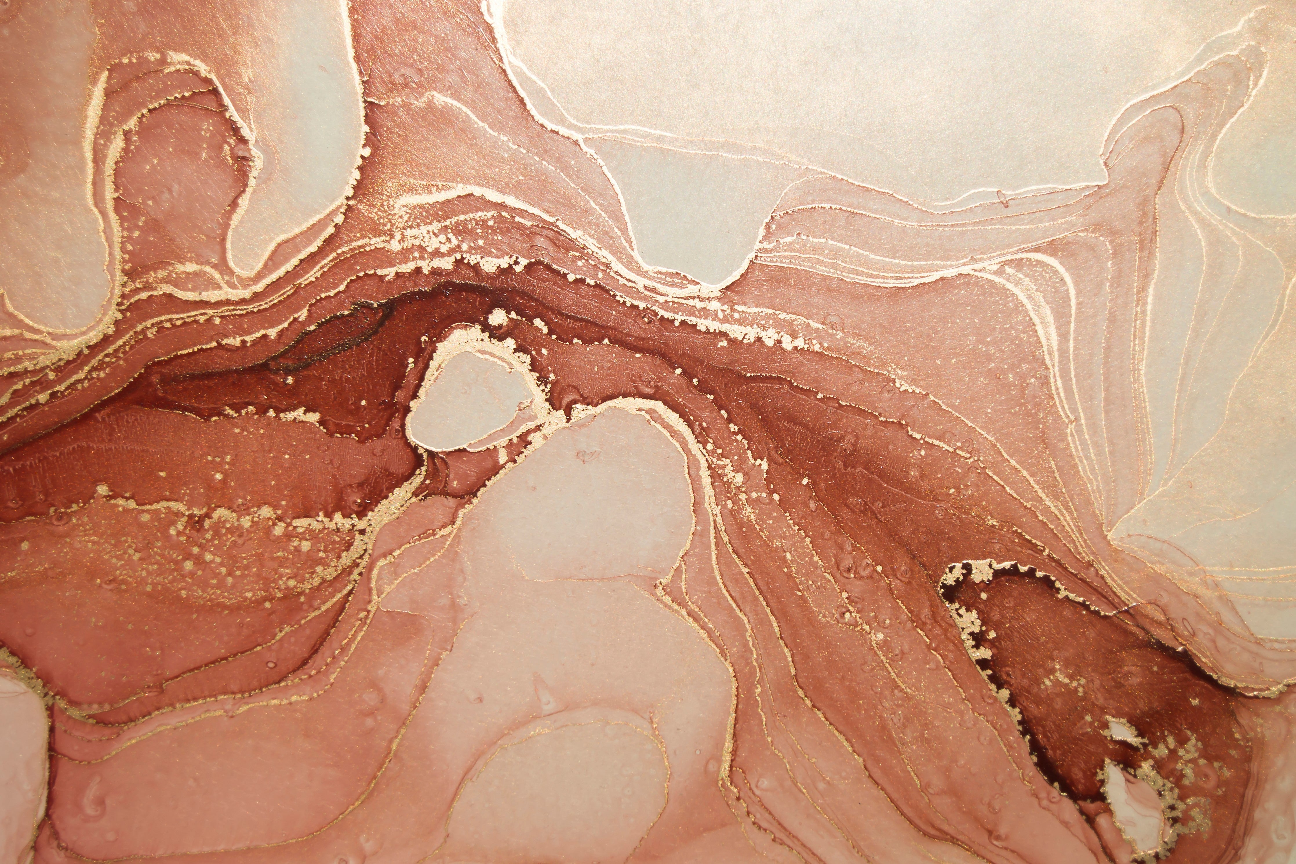 Waschbecken-Rückwand-Abstrakte Marmor-Optik in Rosa Beige