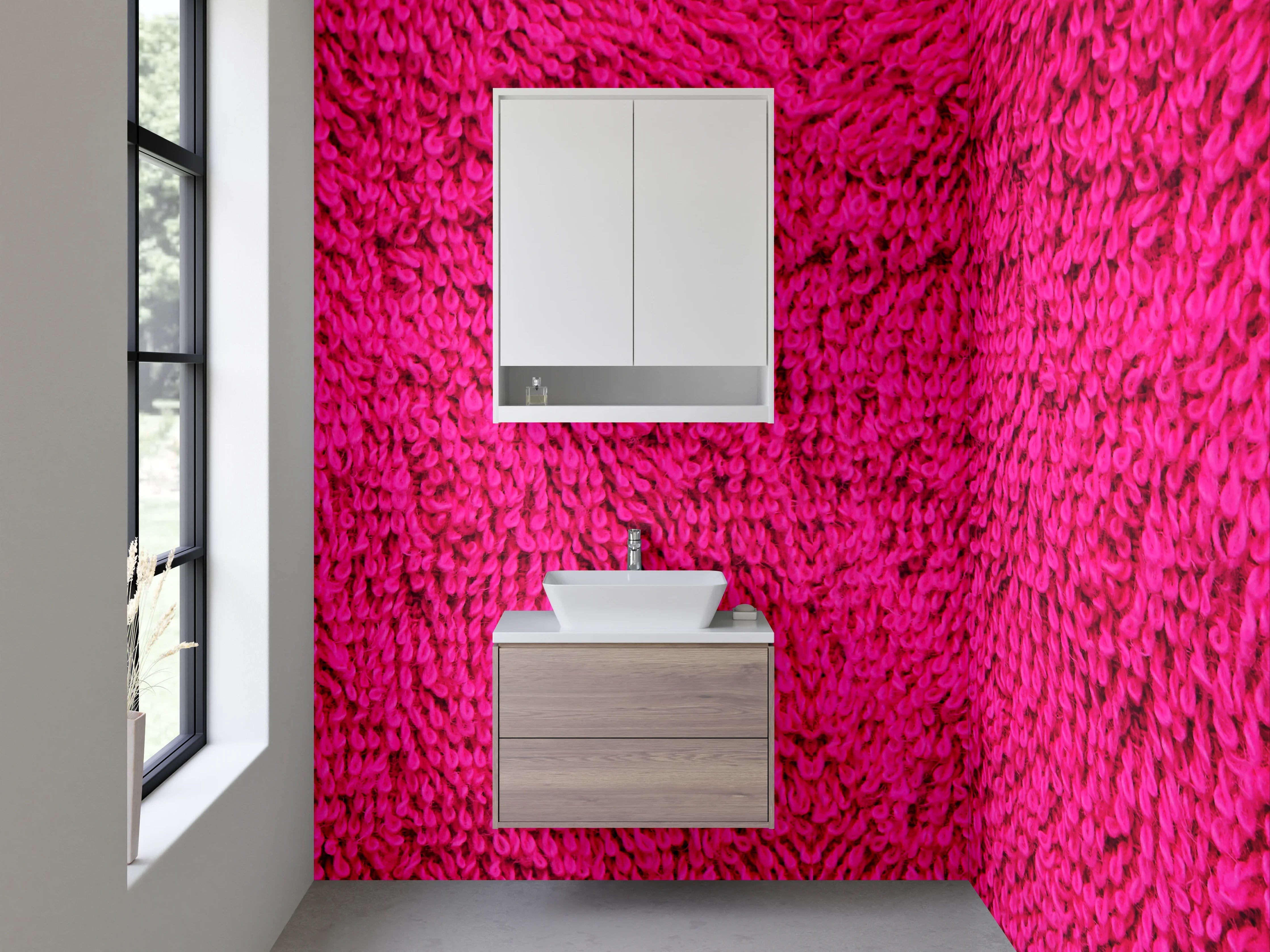 Waschbecken-Rückwand - Abstraktes Pink Muster Textur