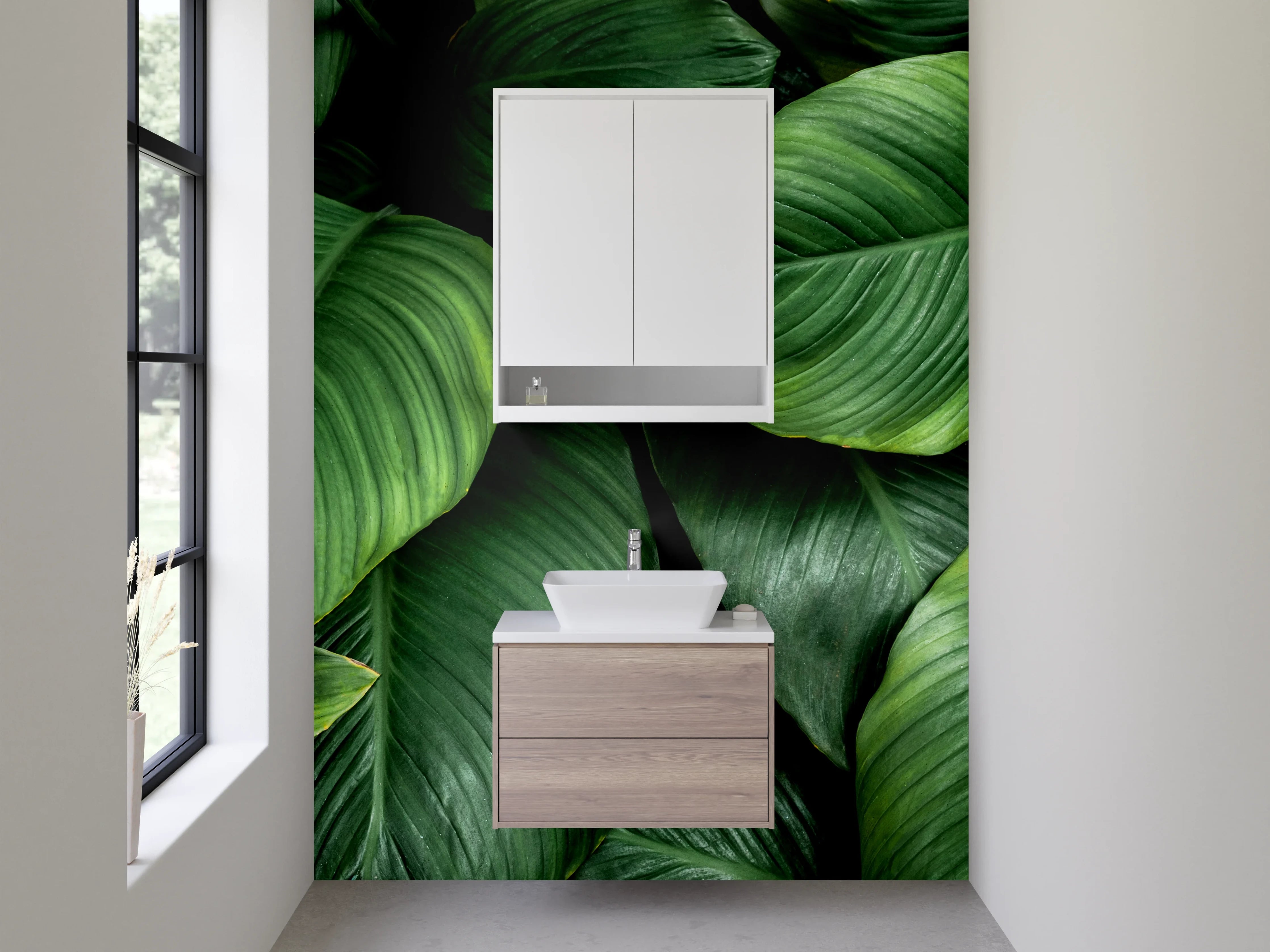Waschbecken-Rückwand - Blattgrün Pflanzen Botanik Natur