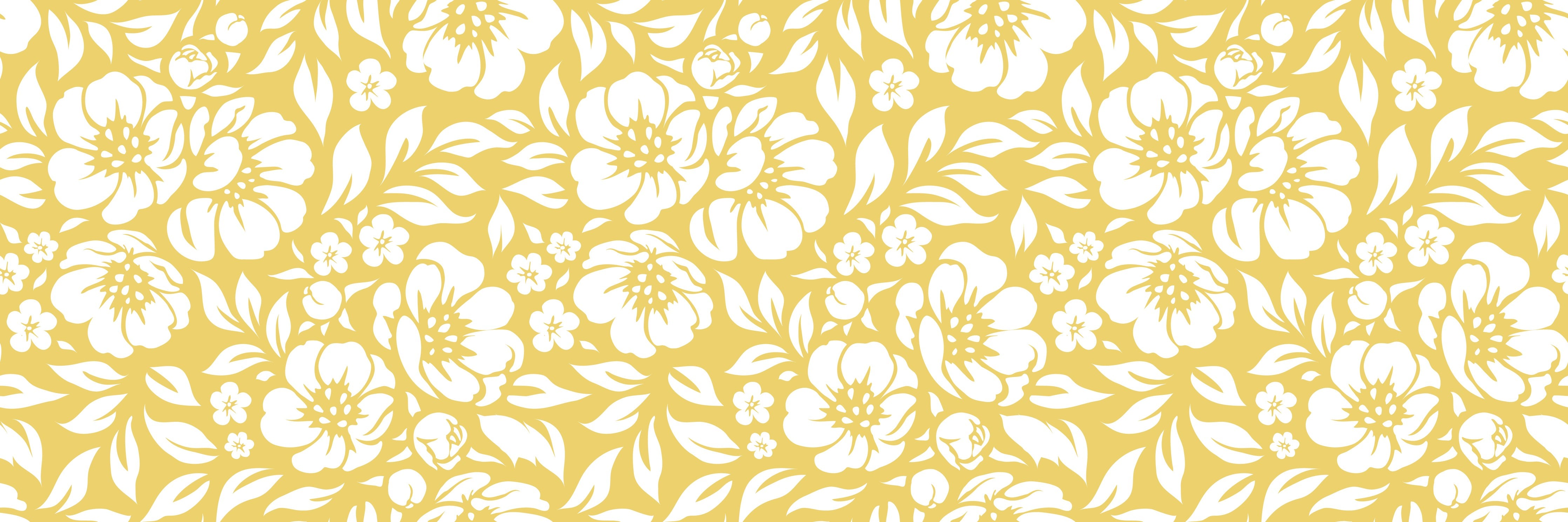 Waschbecken-Rückwand-Blumenmuster Gelb Weiß Wanddekor