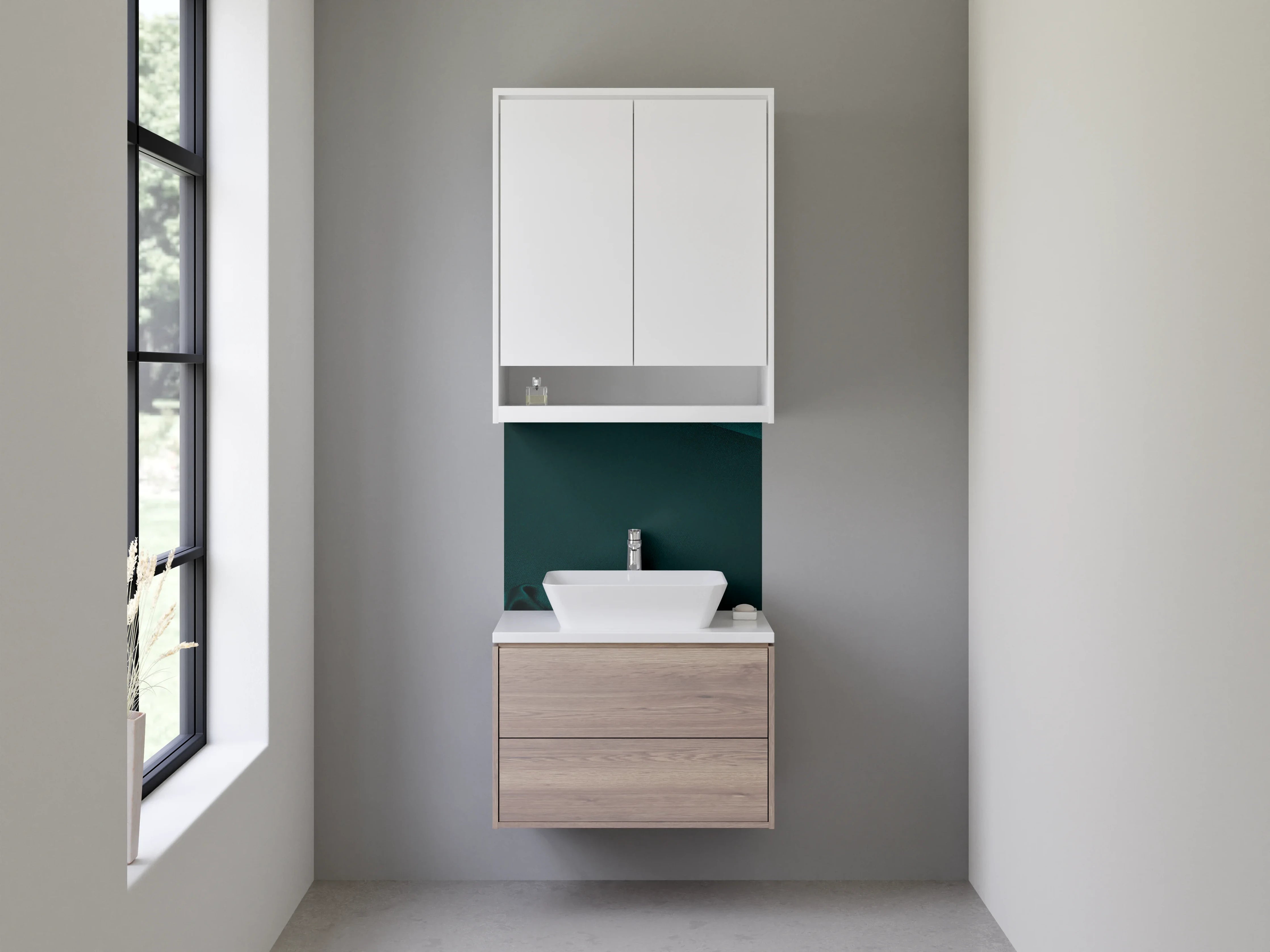 Waschbecken-Rückwand - Dunkle Samtstoff-Textur im Wrap-Stil