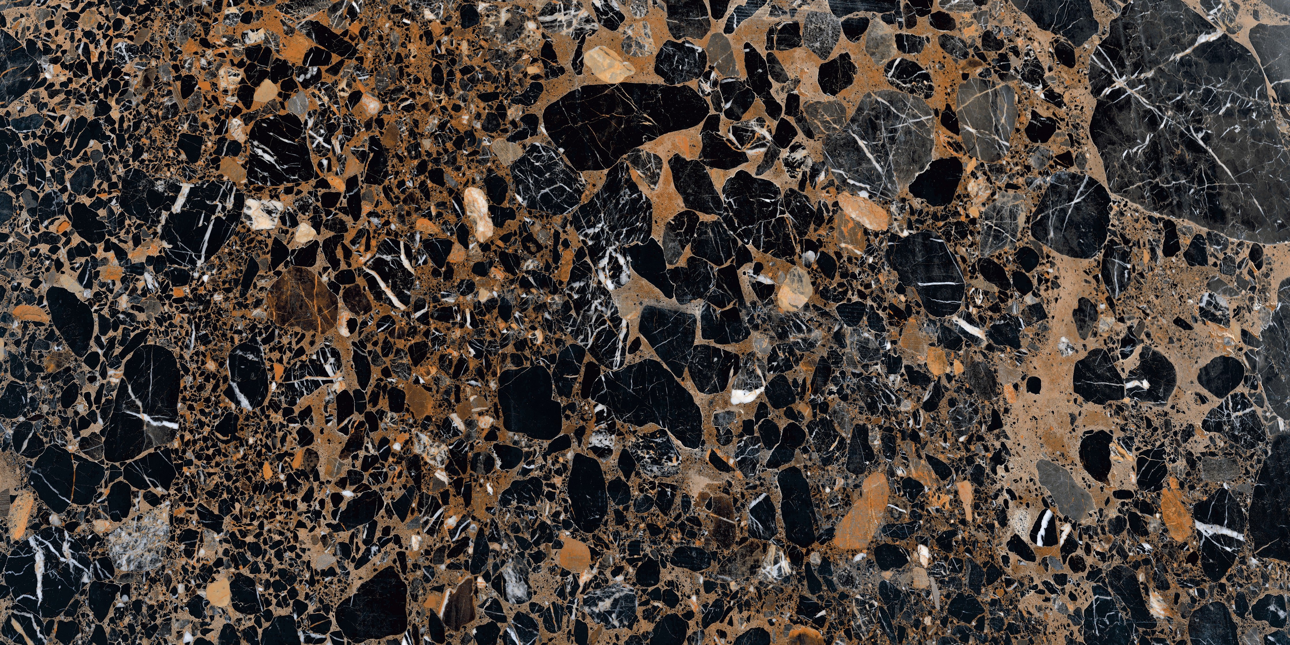 Waschbecken-Rückwand-Edler schwarzer Marmor mit braunen Adern