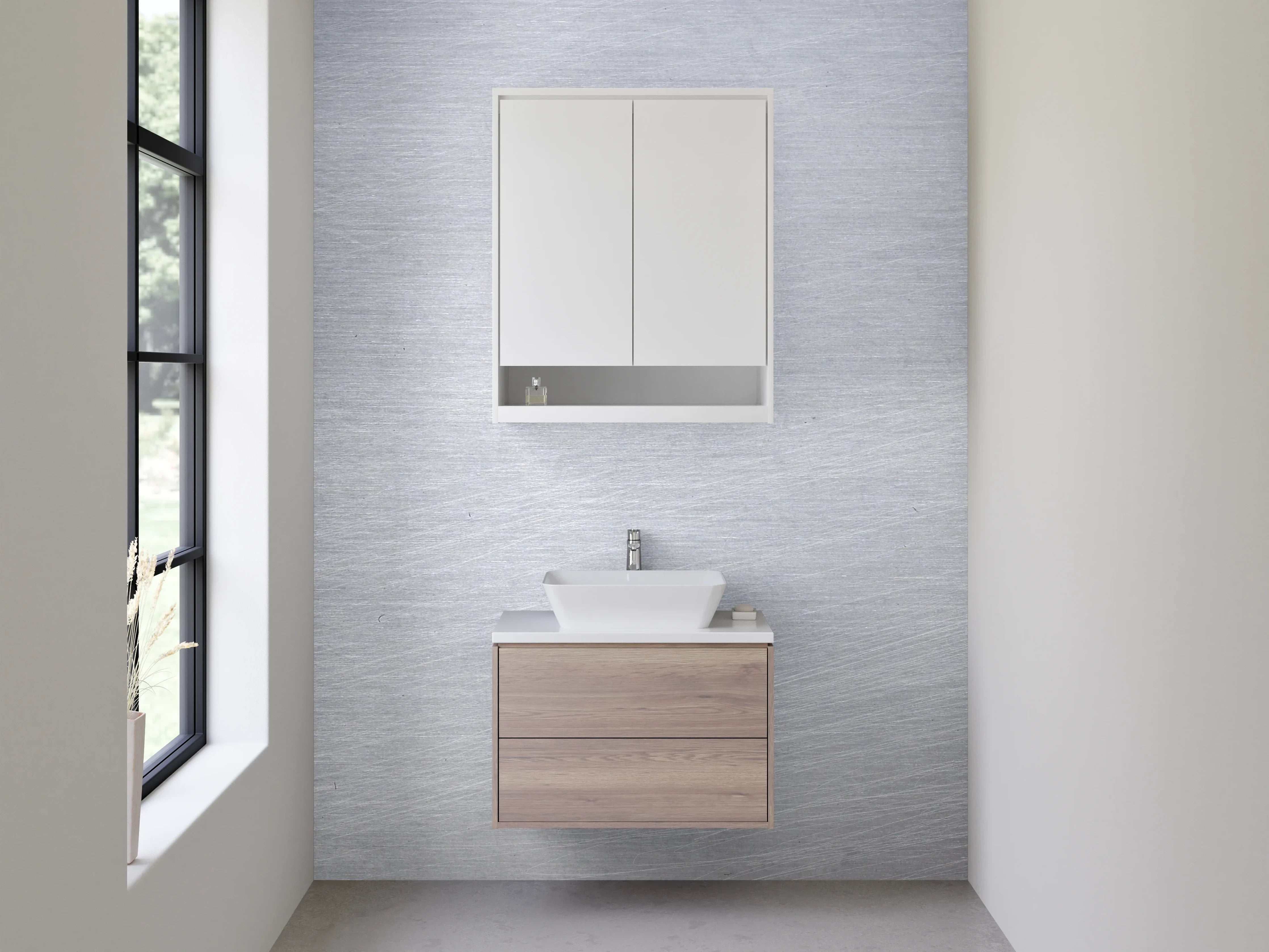 Waschbecken-Rückwand - Elegante Edelstahl-Optik für Rückwände