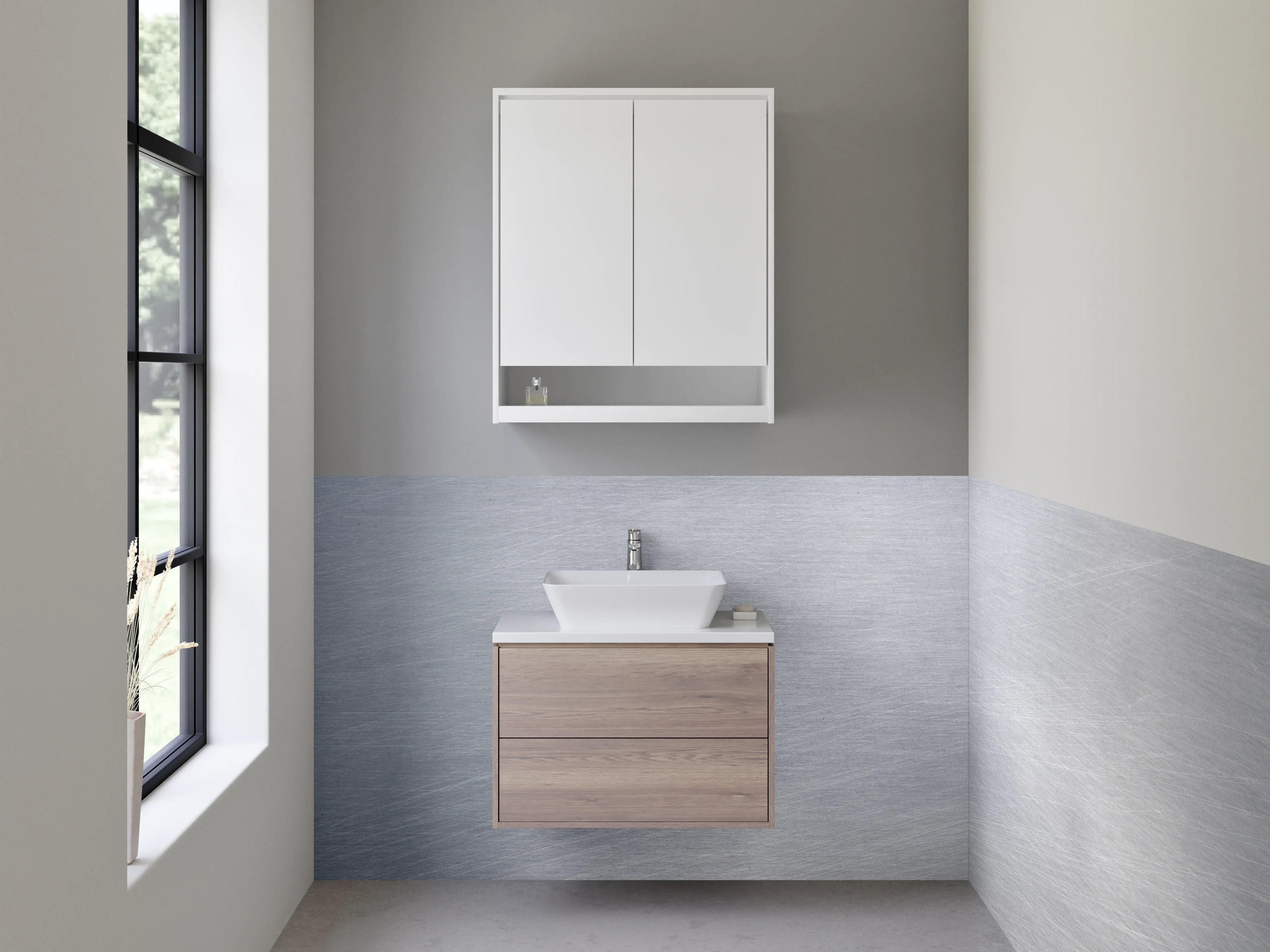 Waschbecken-Rückwand - Elegante Edelstahl-Optik für Rückwände