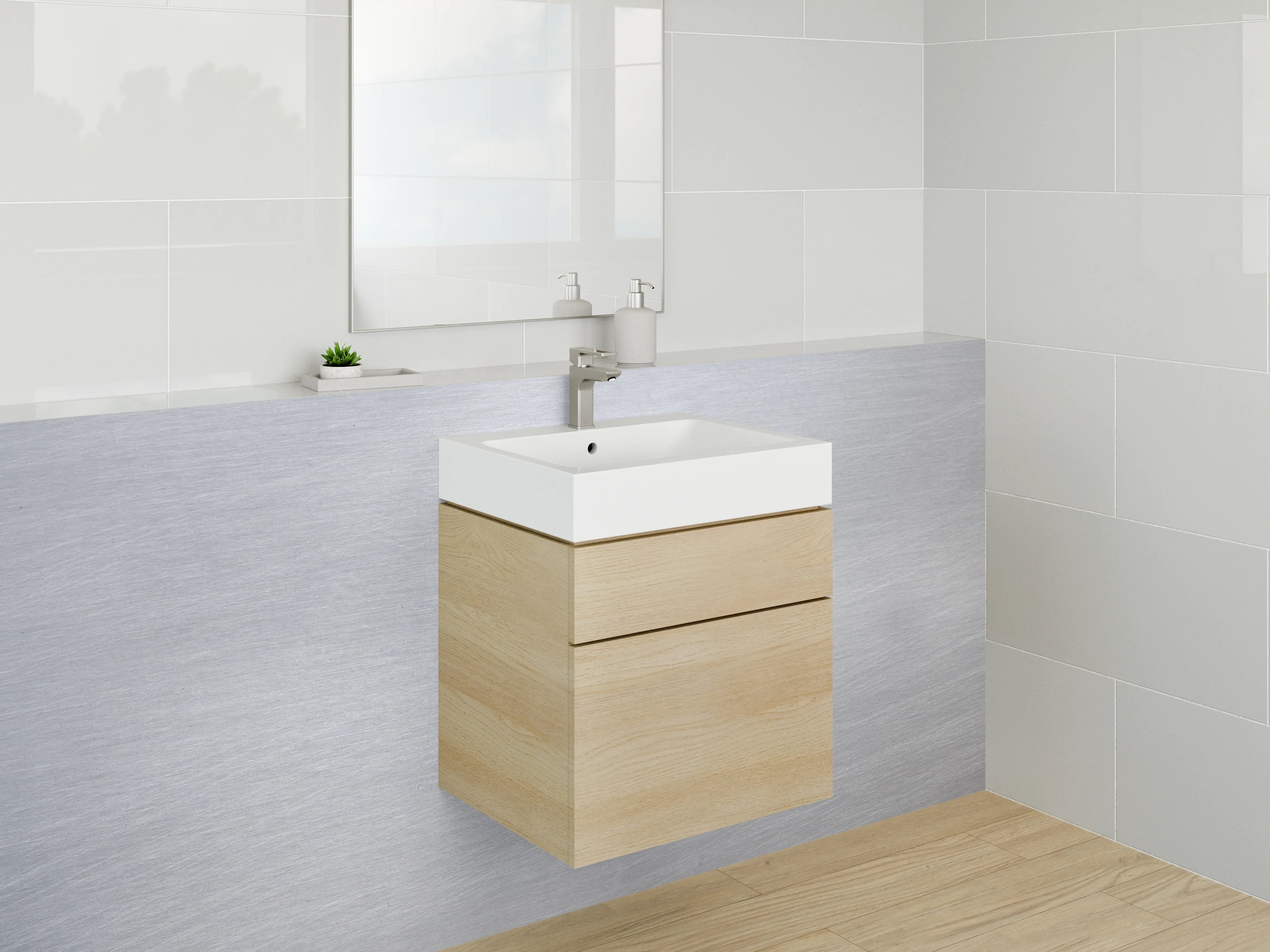 Waschbecken-Rückwand - Elegante Edelstahl-Optik für Rückwände