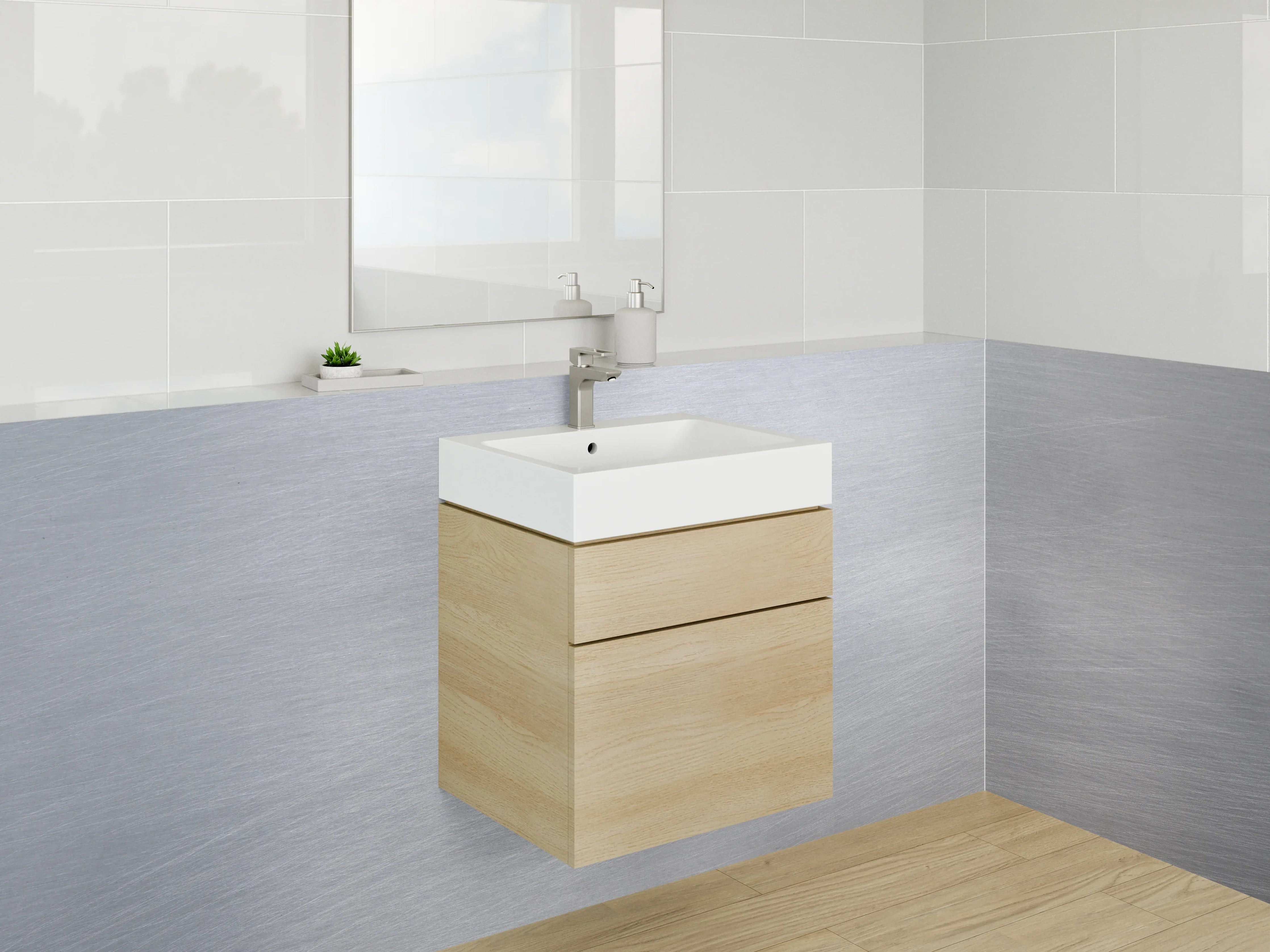 Waschbecken-Rückwand - Elegante Edelstahl-Optik für Rückwände