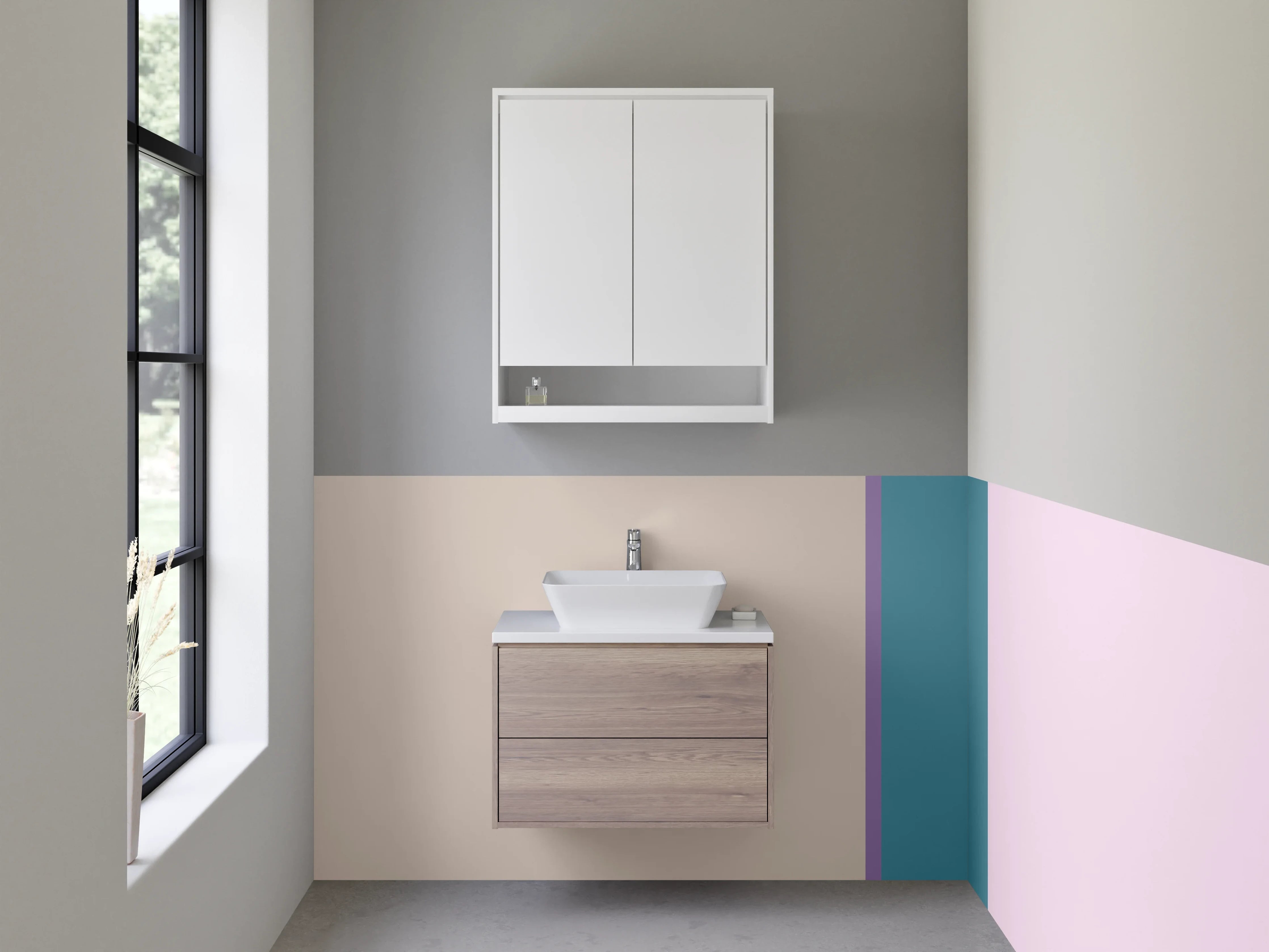 Waschbecken-Rückwand - Elegante Grautöne für dein Badezimmer-Design