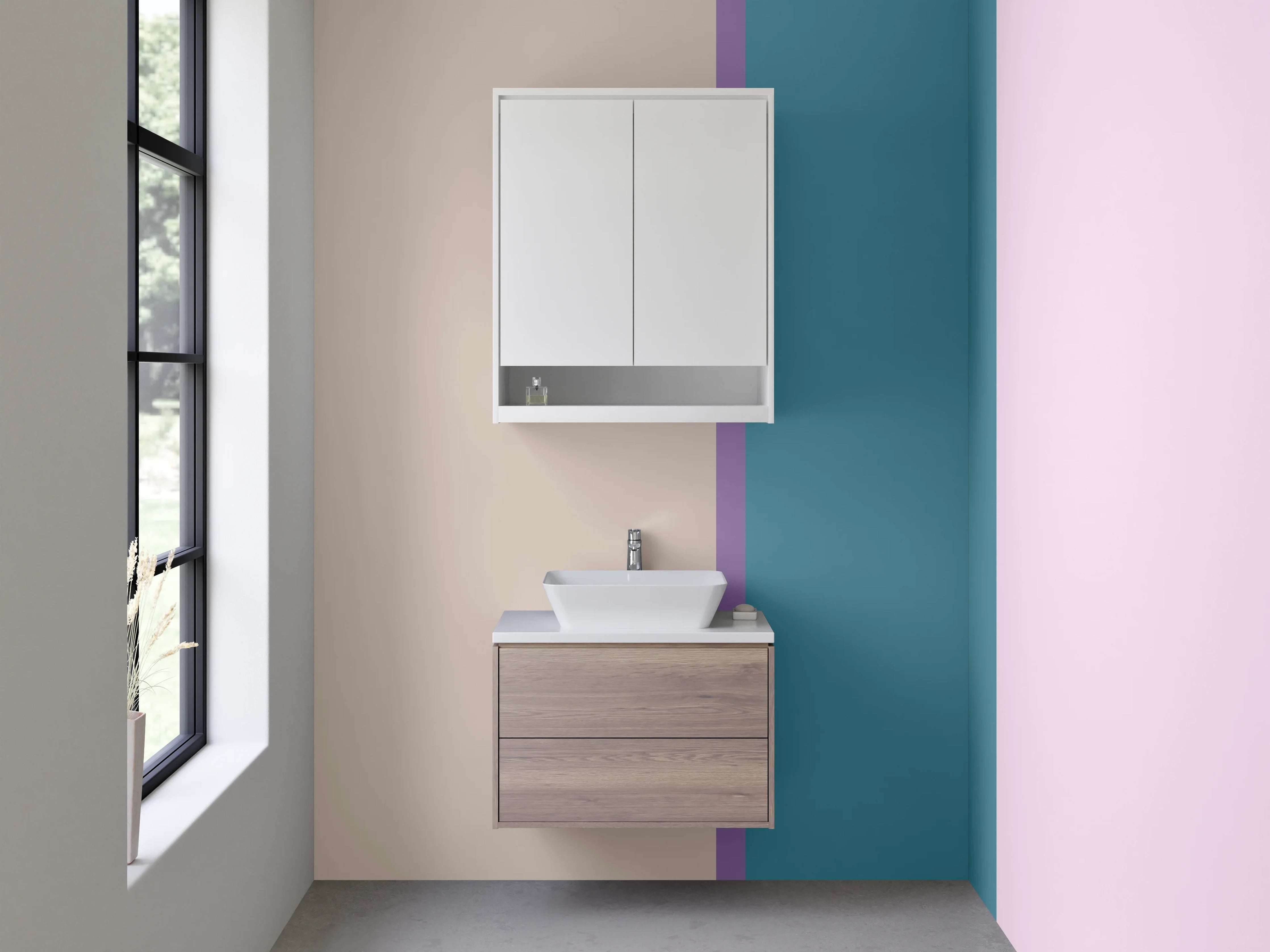 Waschbecken-Rückwand - Elegante Grautöne für dein Badezimmer-Design