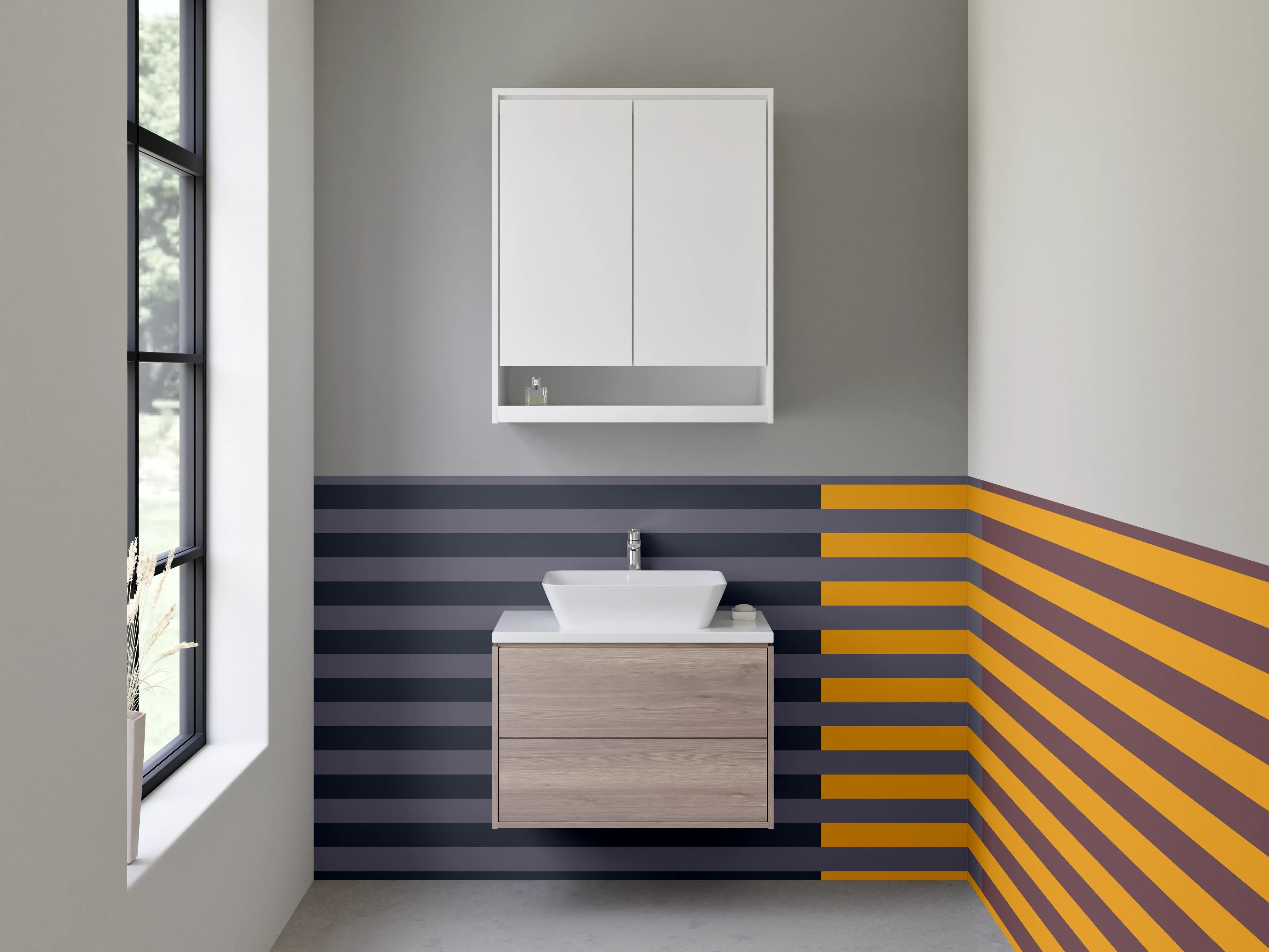 Waschbecken-Rückwand - Elegante Grautöne für dein Badezimmer