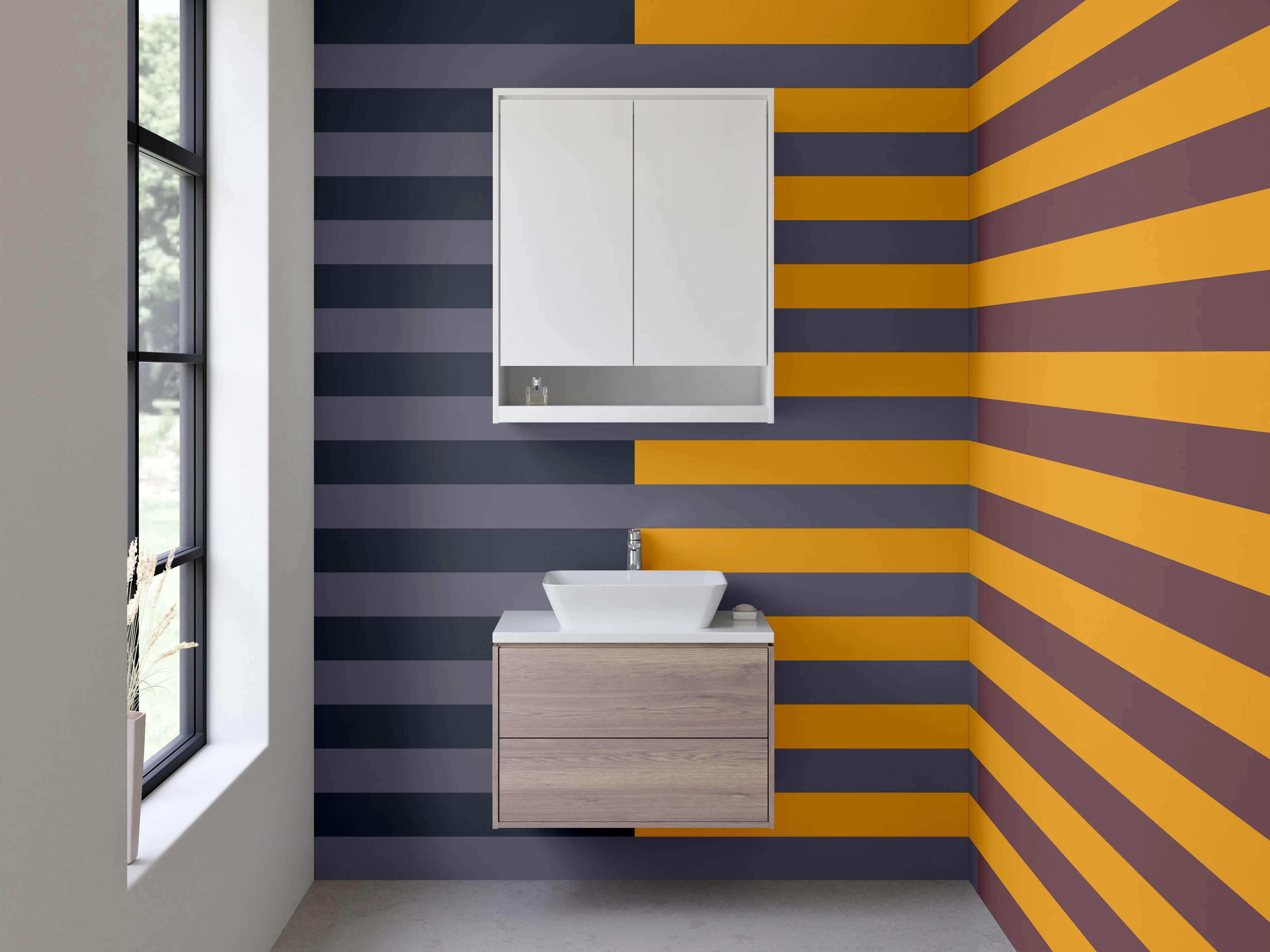 Waschbecken-Rückwand - Elegante Grautöne für dein Badezimmer