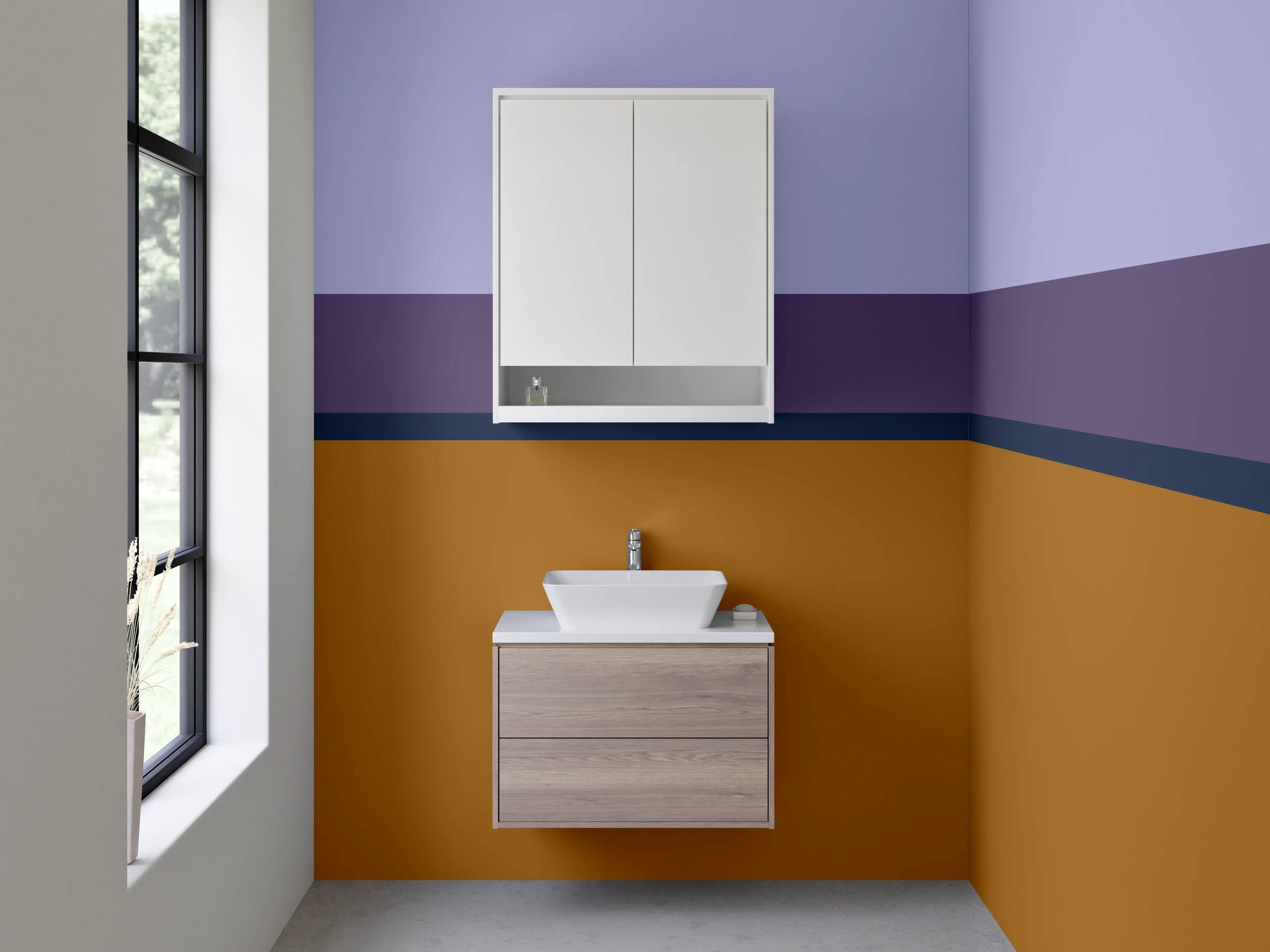 Waschbecken-Rückwand - Elegante Grautöne für dein Badezubehör
