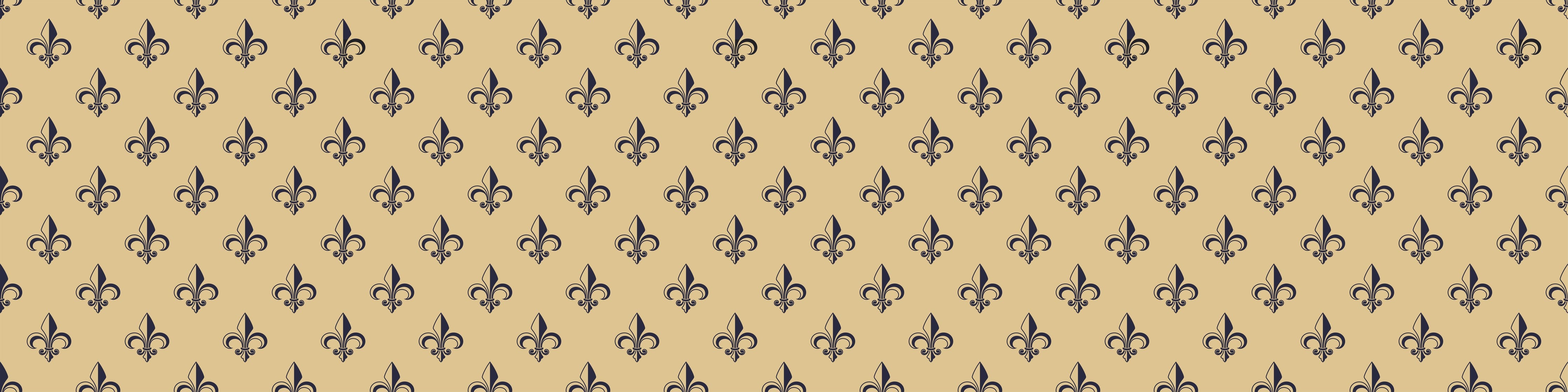 Waschbecken-Rückwand-Fleur-de-Lis Design Grau Weiß Schwarz