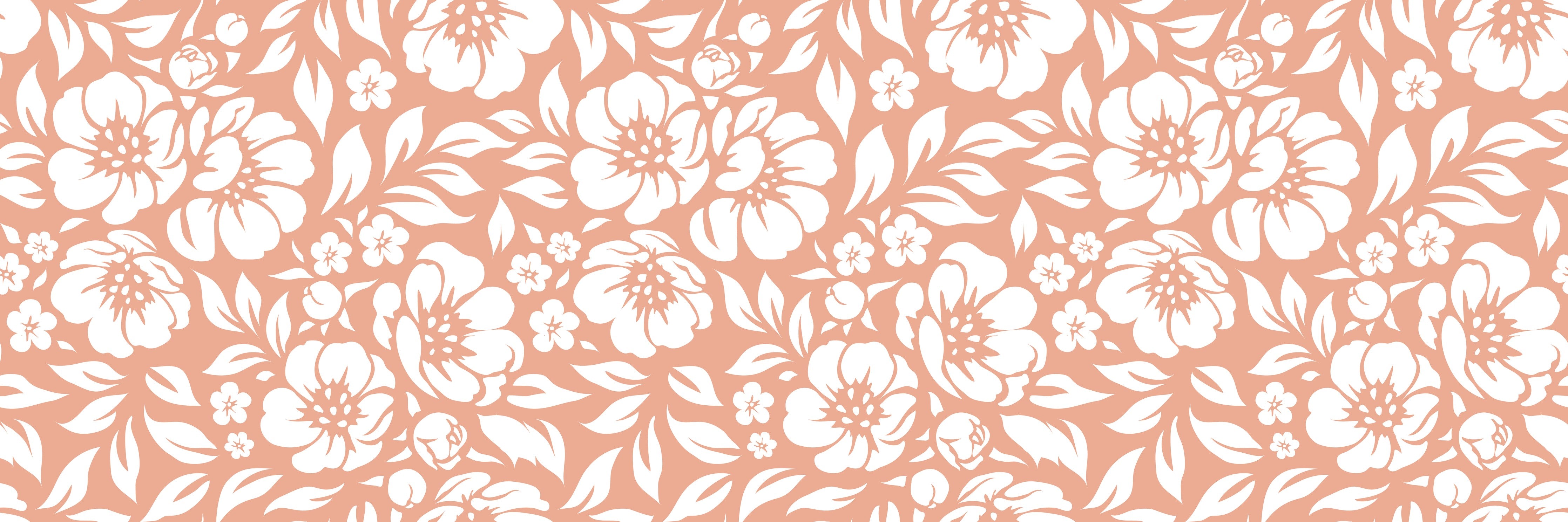 Waschbecken-Rückwand-Florales Retro Muster Orange Weiß