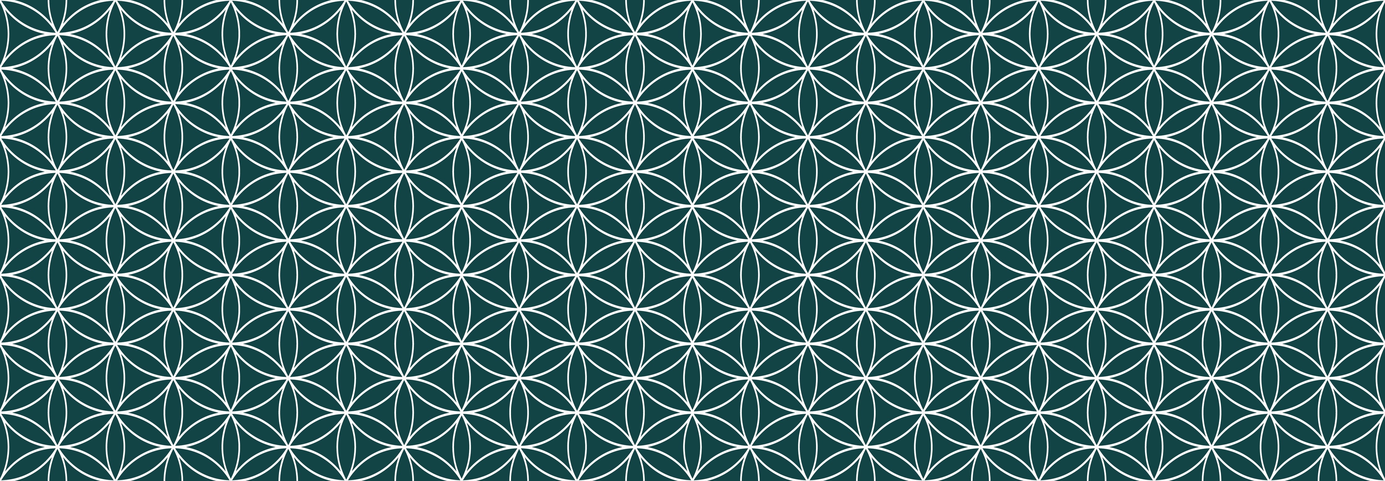 Waschbecken-Rückwand-Geometrisches Blumenmuster Retro Optik