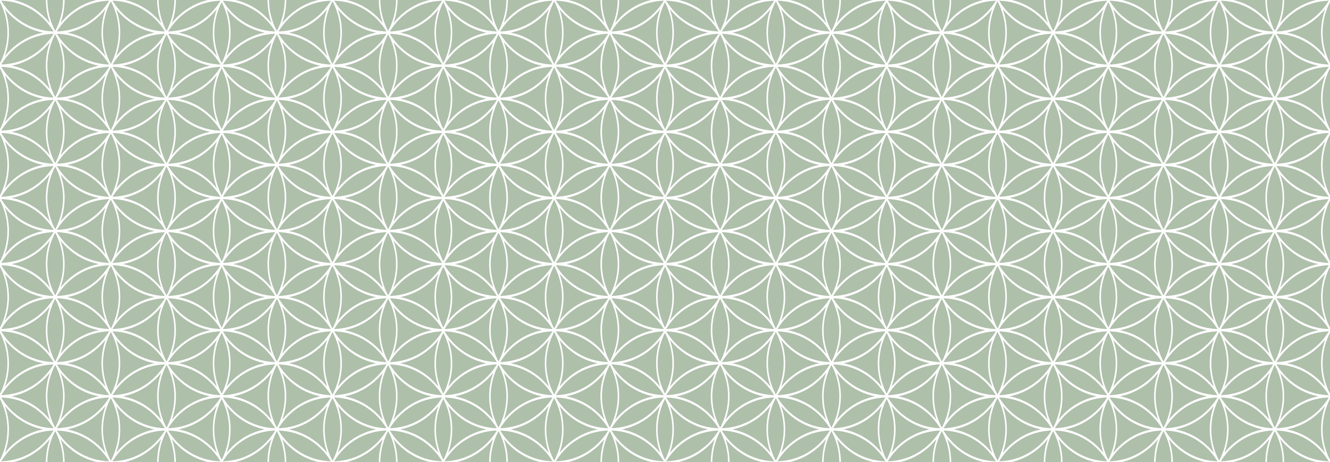 Waschbecken-Rückwand-Geometrisches Blumenmuster in Pastellgrün