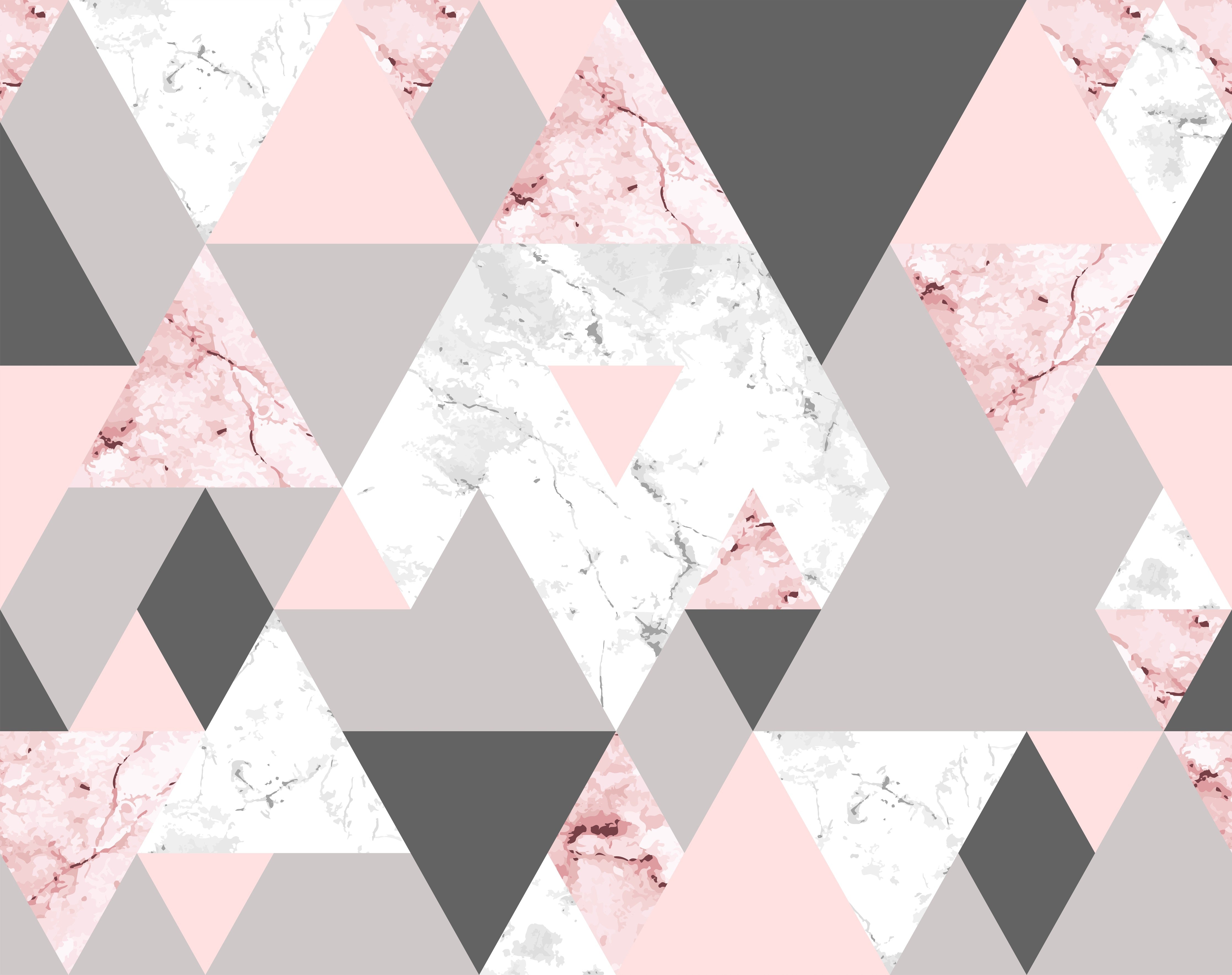 Waschbecken-Rückwand-Geometrisches Marmor Muster Rosa Grau Weiß