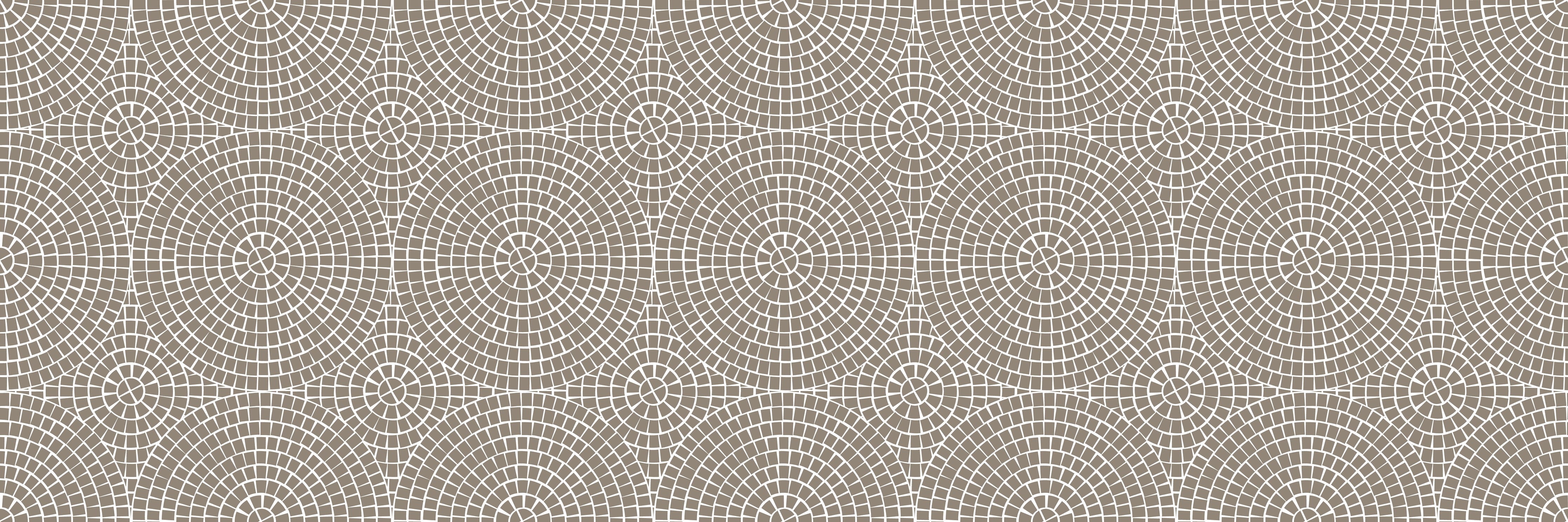 Waschbecken-Rückwand-Geometrisches Retro-Mosaik in Beige und Weiß