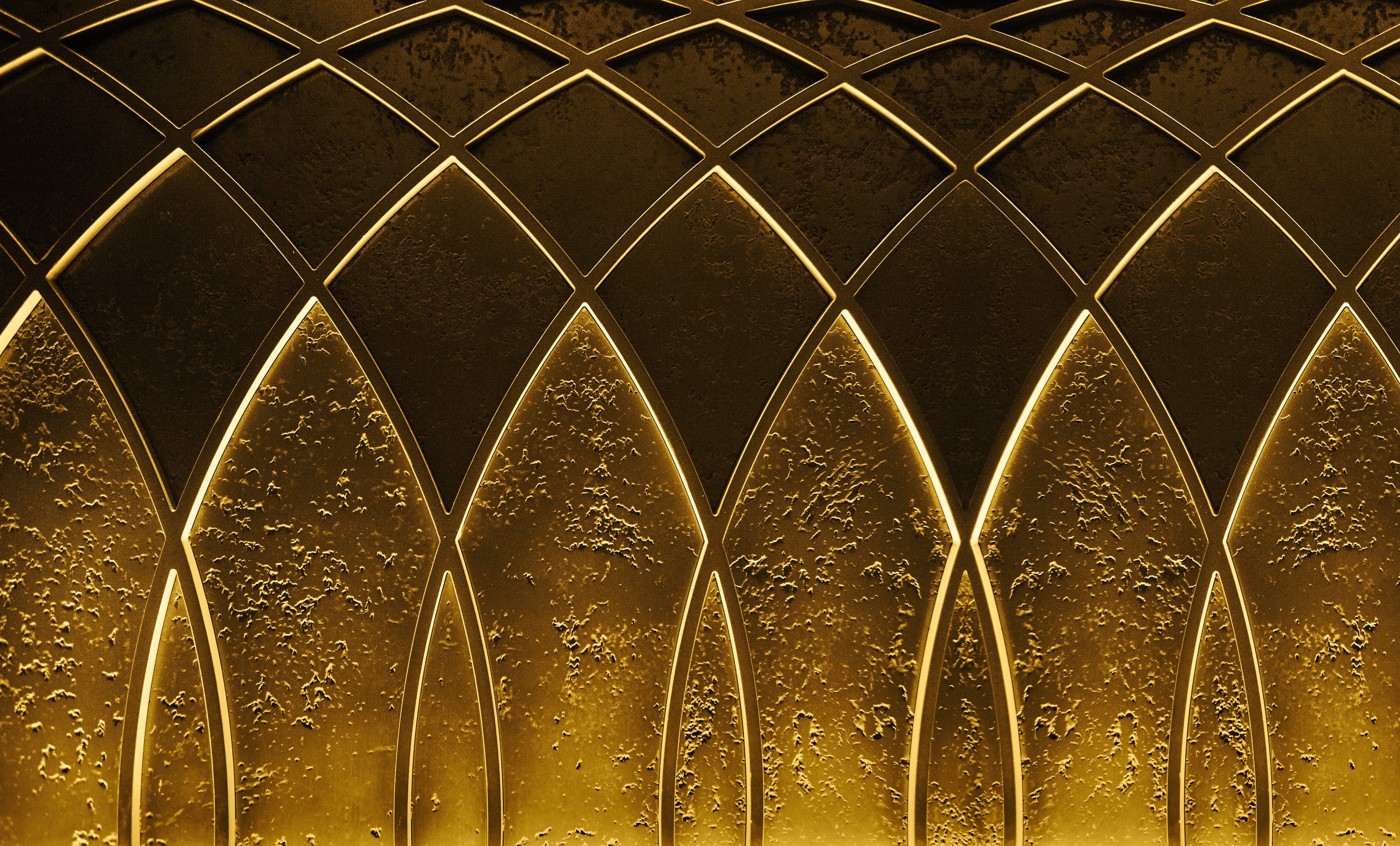 Waschbecken-Rückwand-Goldene Art Deco Ornament Muster