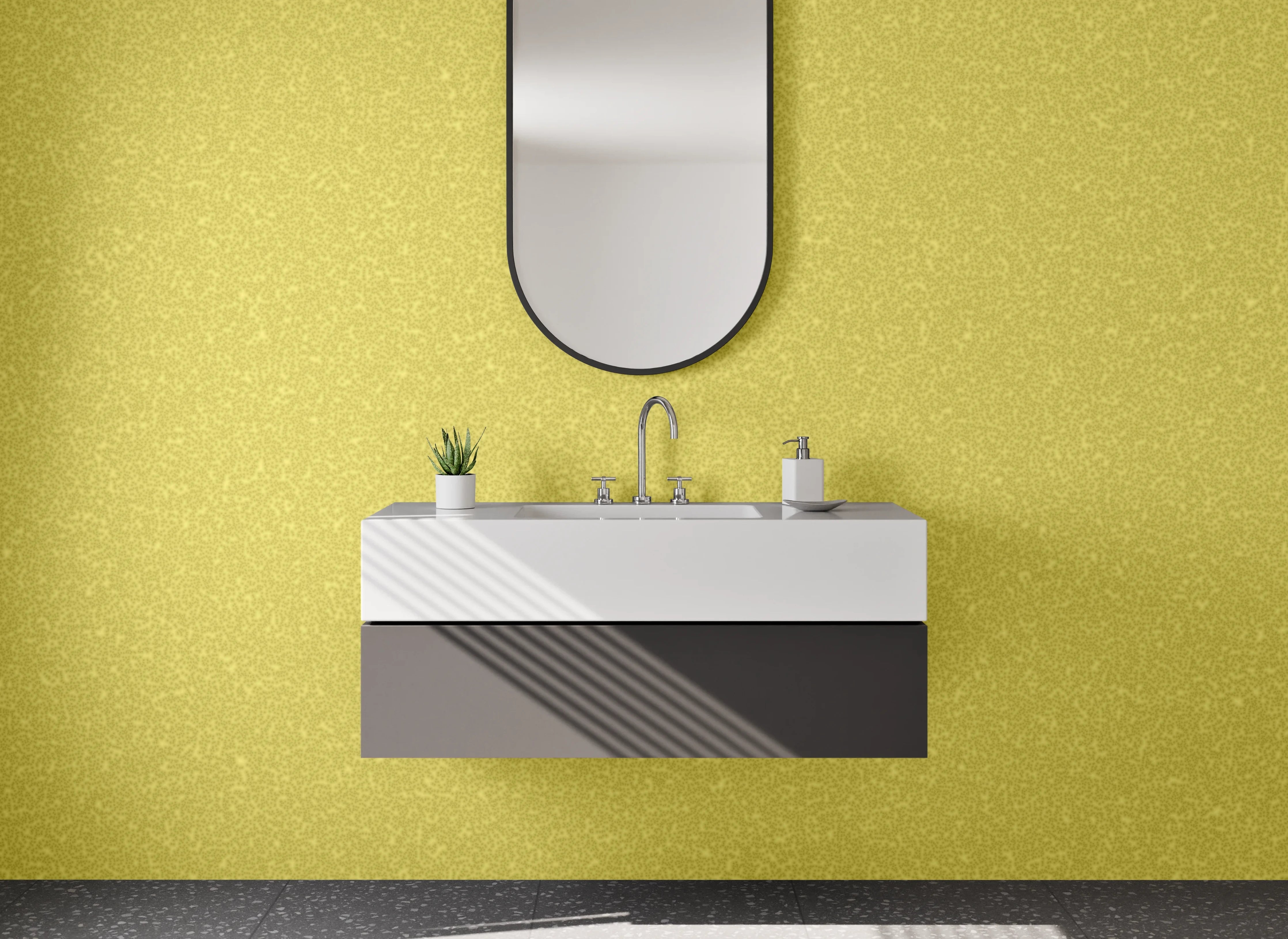 Waschbecken-Rückwand - Goldene Glitzerfläche mit subtilen Texturen