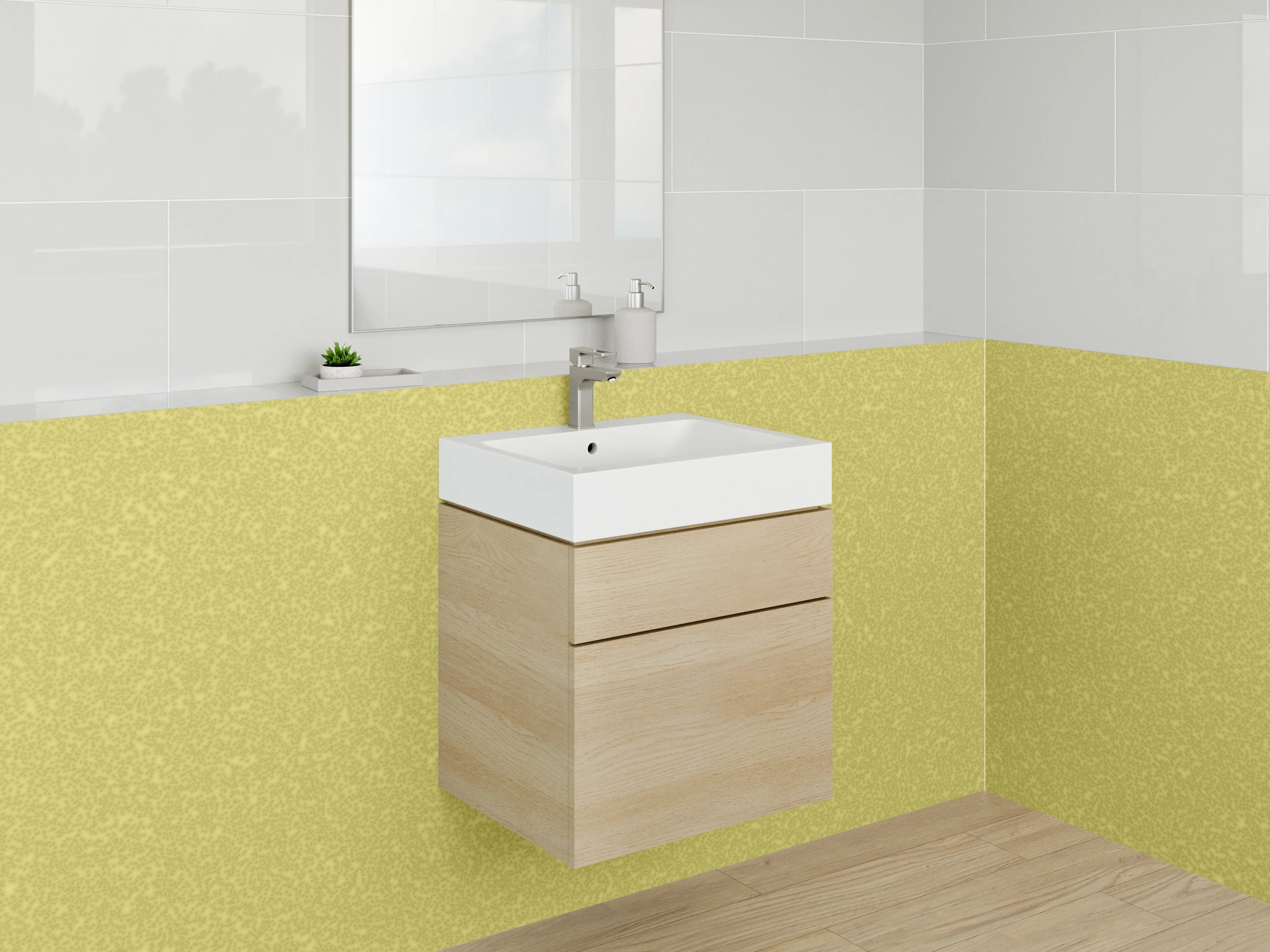 Waschbecken-Rückwand - Goldene Glitzerfläche mit subtilen Texturen