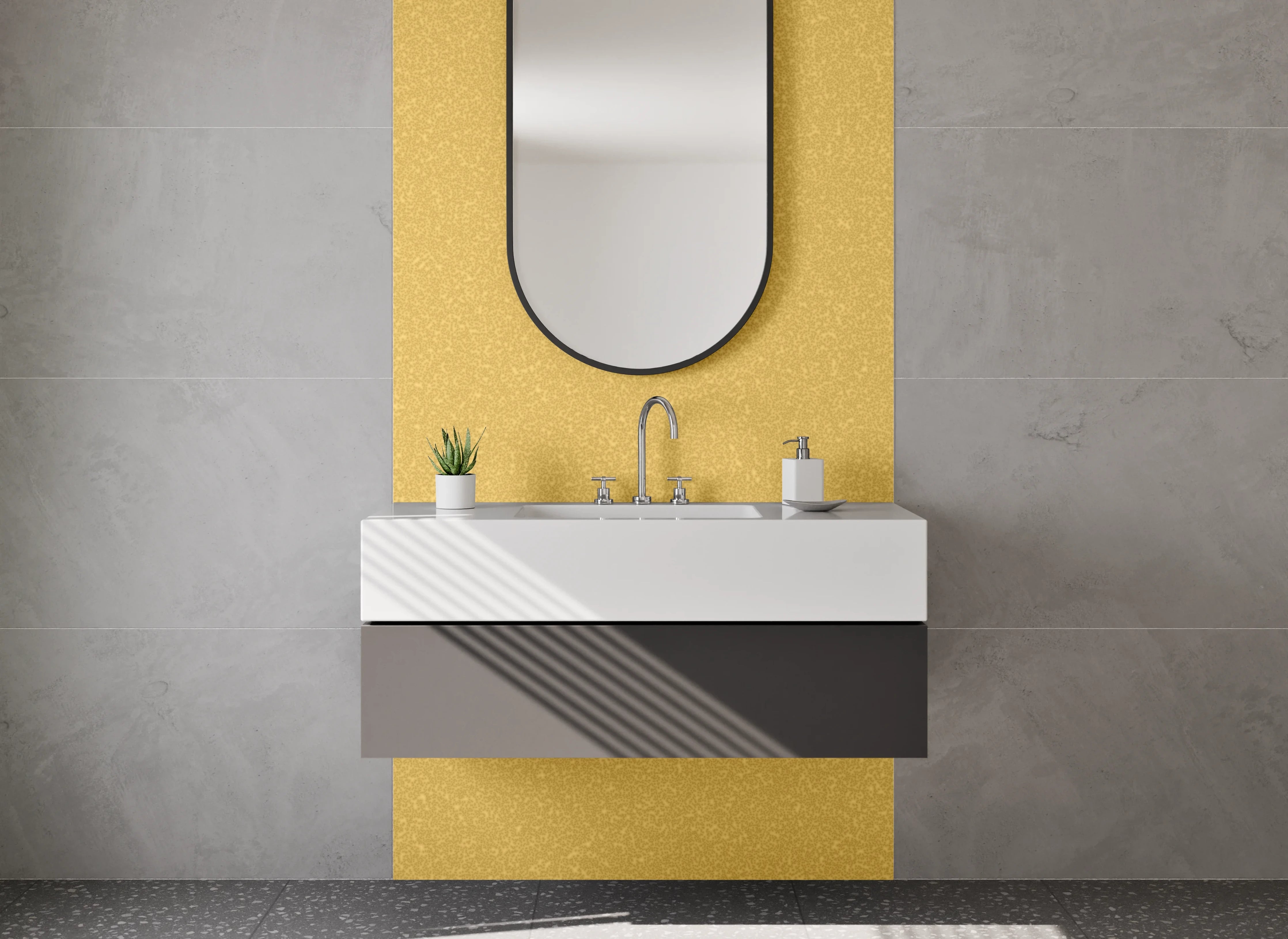 Waschbecken-Rückwand - Goldene Sandoptik für Badezimmer