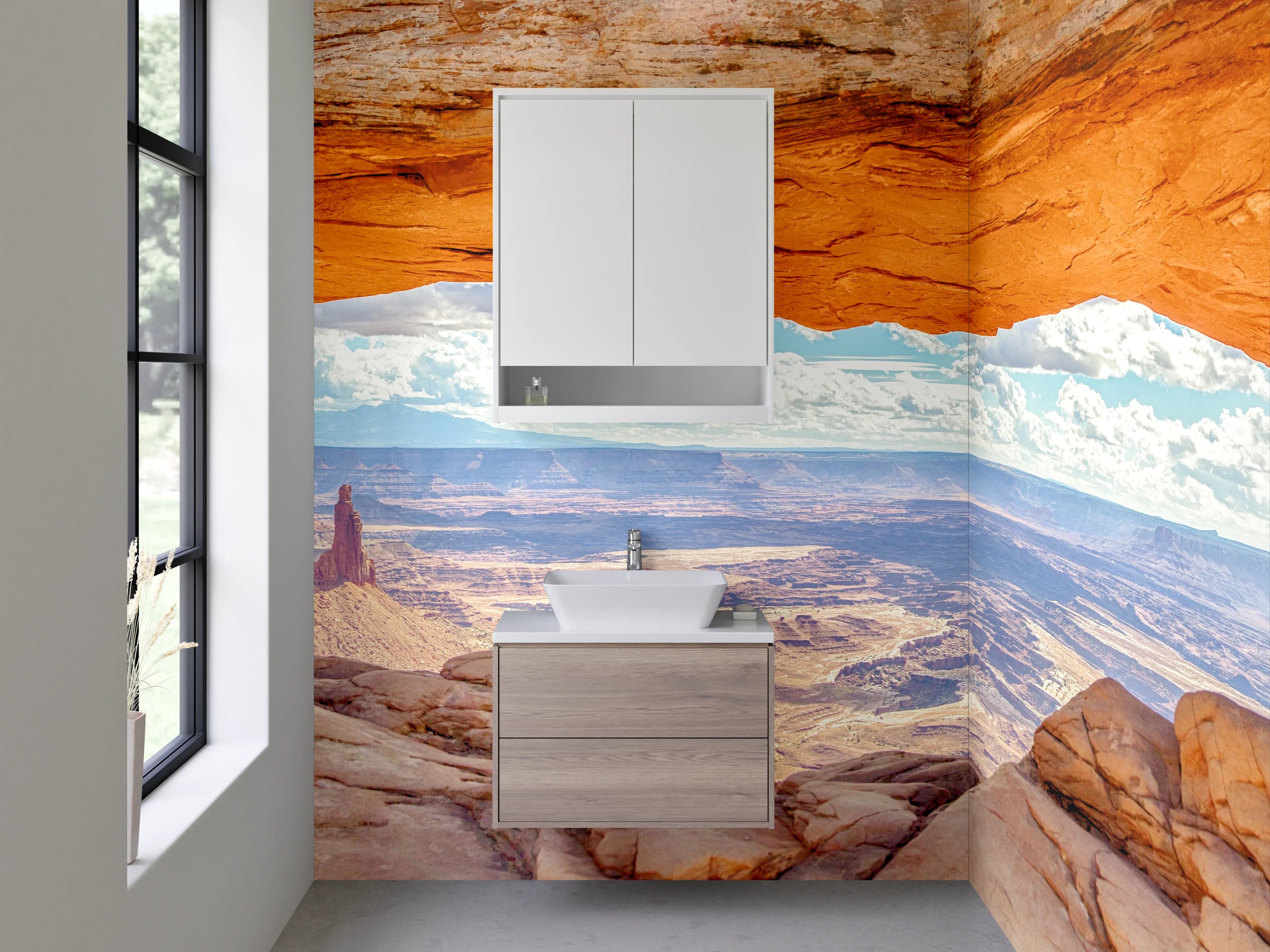 Waschbecken-Rückwand - Grand Canyon Felsenarchitektur
