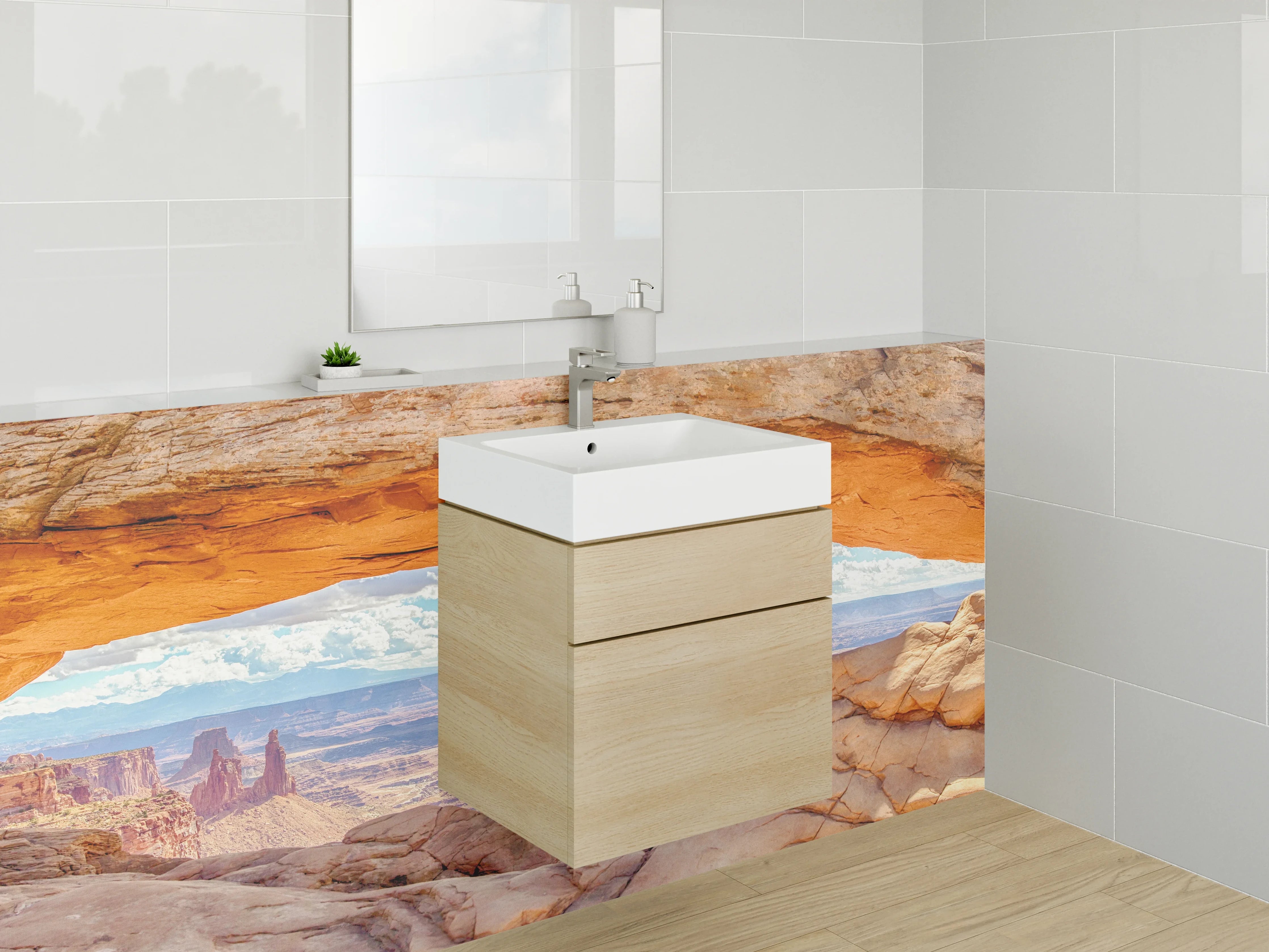 Waschbecken-Rückwand - Grand Canyon Felsenarchitektur