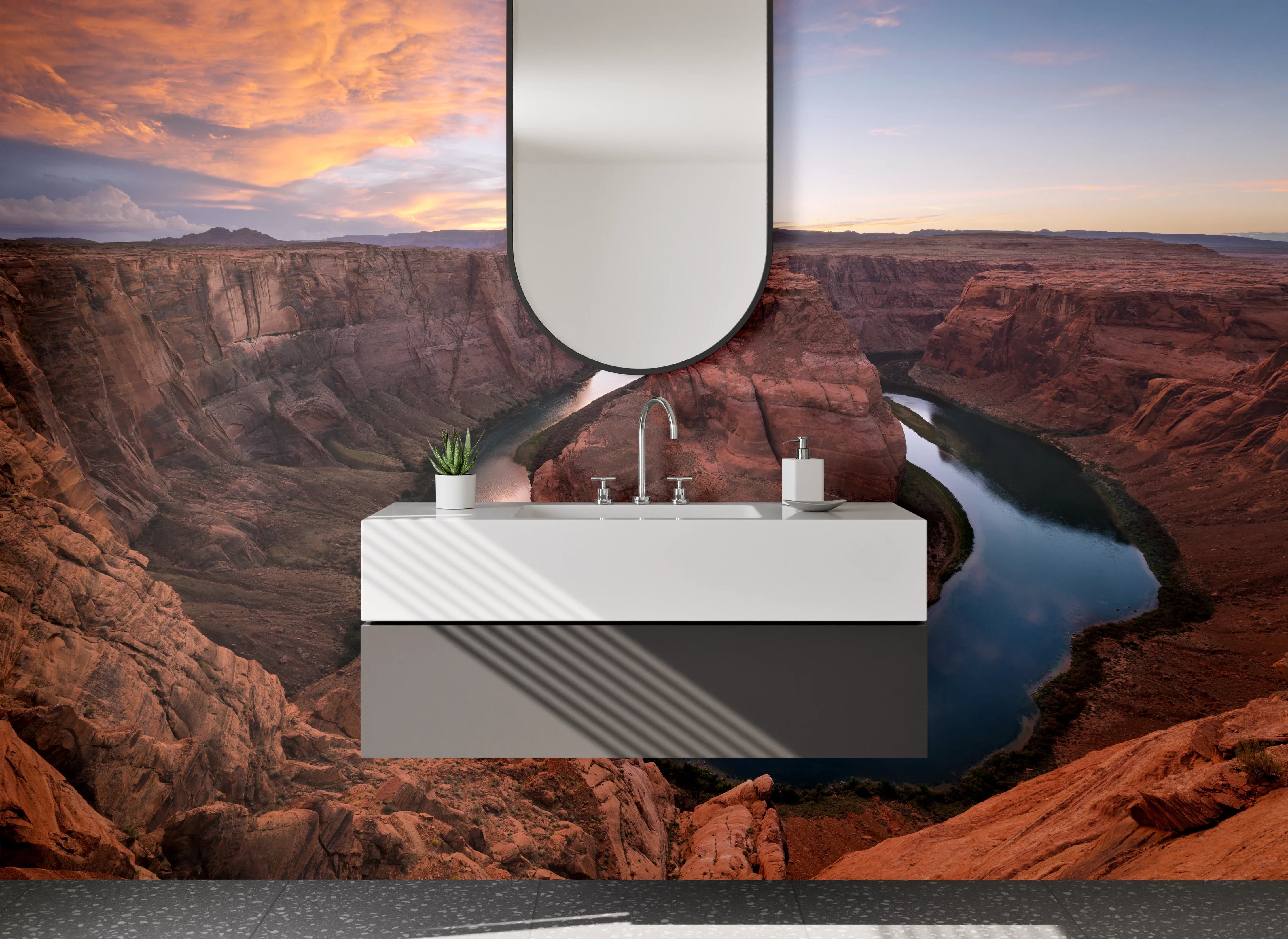 Waschbecken-Rückwand - Grandioser Blick auf den Horseshoe Bend