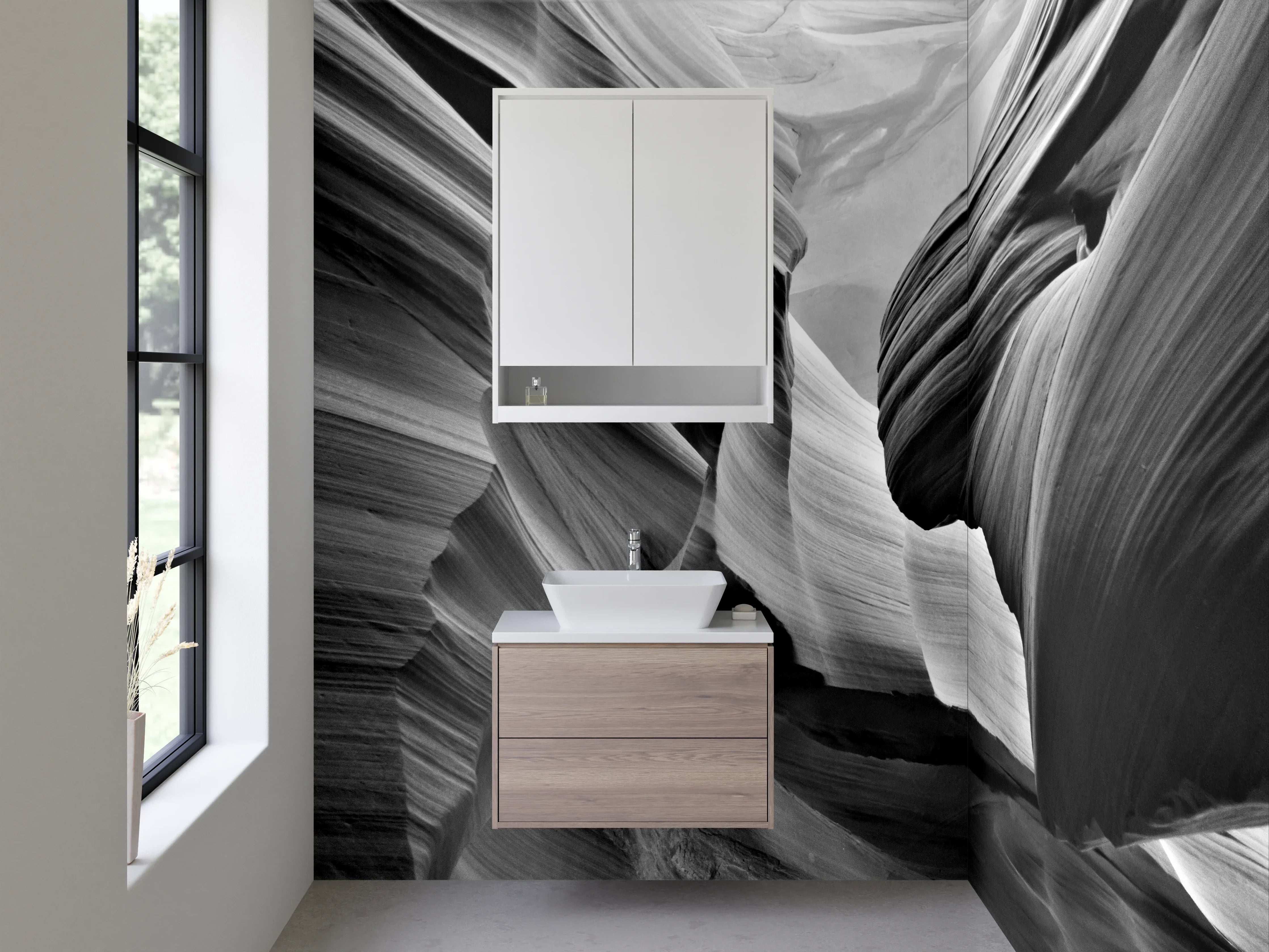 Waschbecken-Rückwand - Graue Akzente für dein Bad Zukunftsdesign