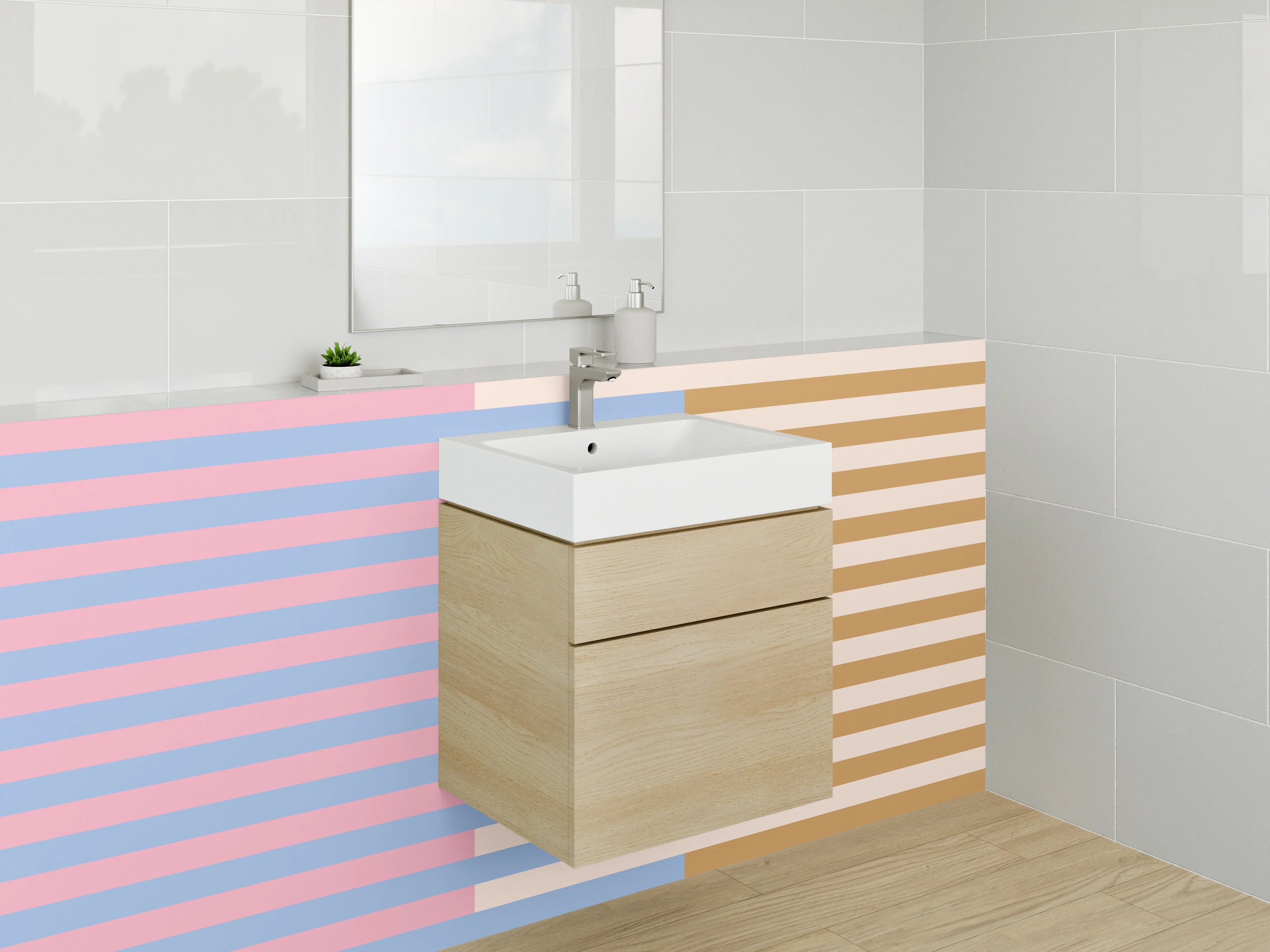 Waschbecken-Rückwand - Graue Akzente für dein modernes Badezimmer