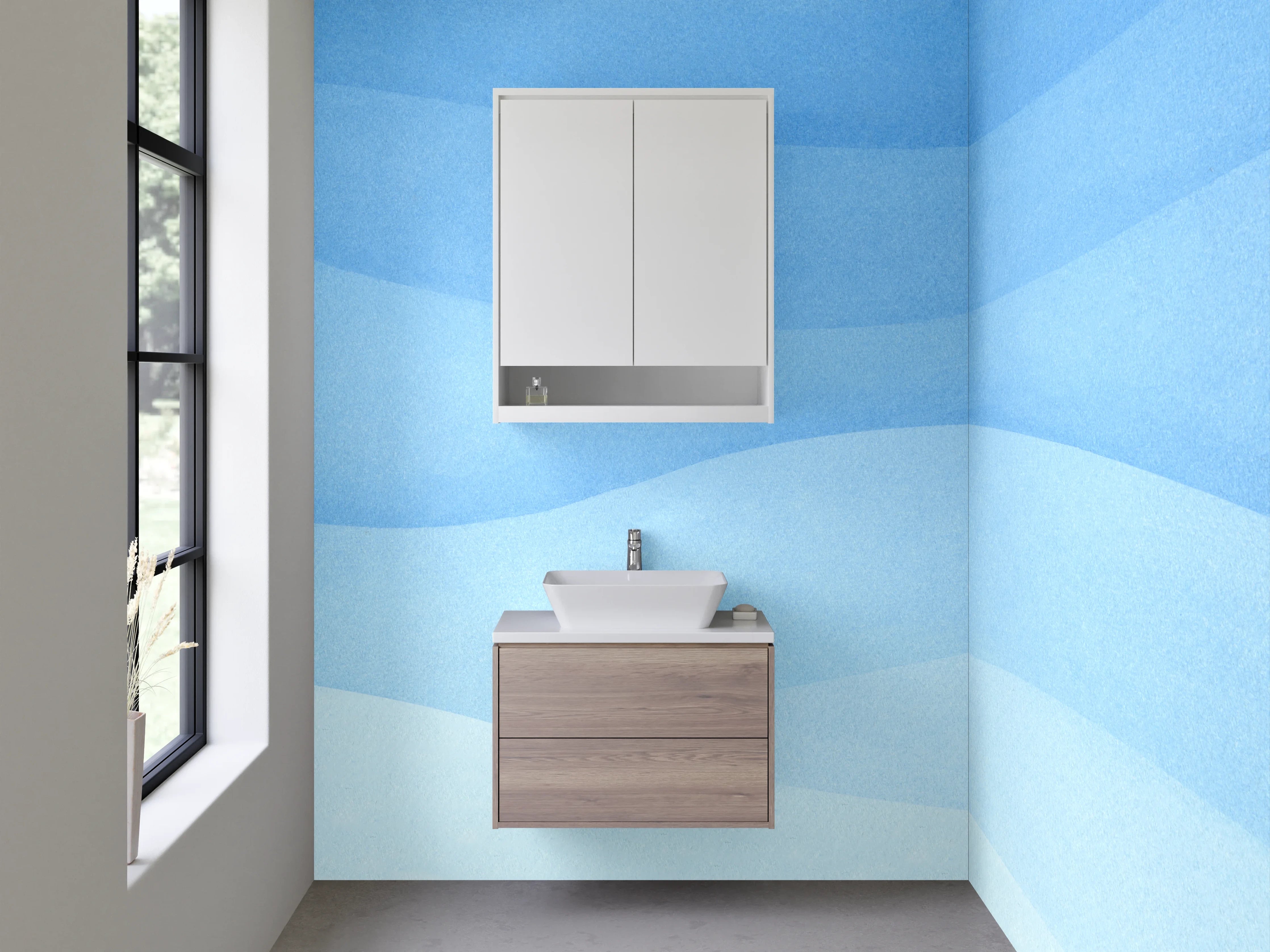 Waschbecken-Rückwand - Graue Akzente für moderne Waschrückwände