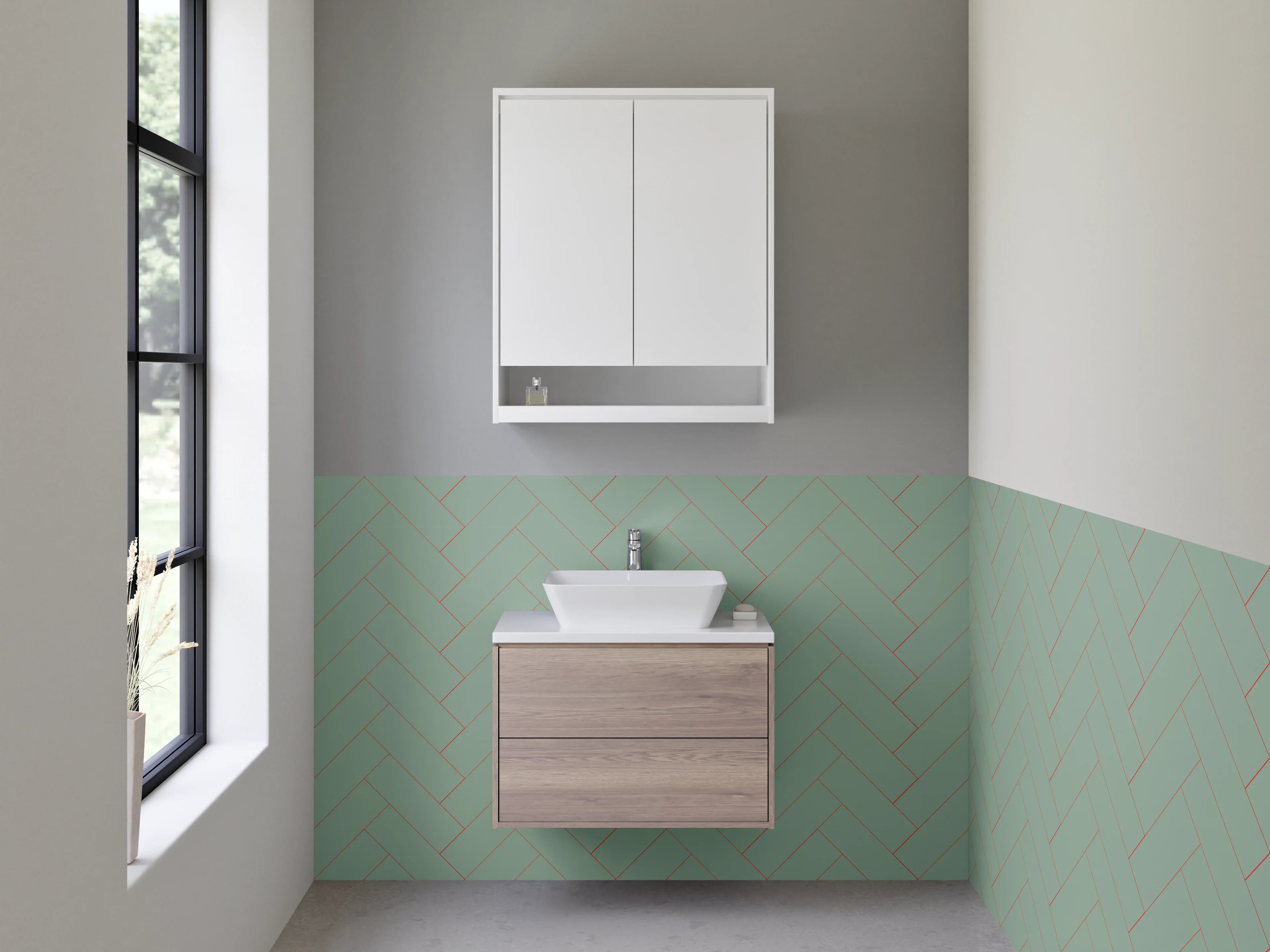 Waschbecken-Rückwand - Helles Blumenfeld im Sonnenlicht