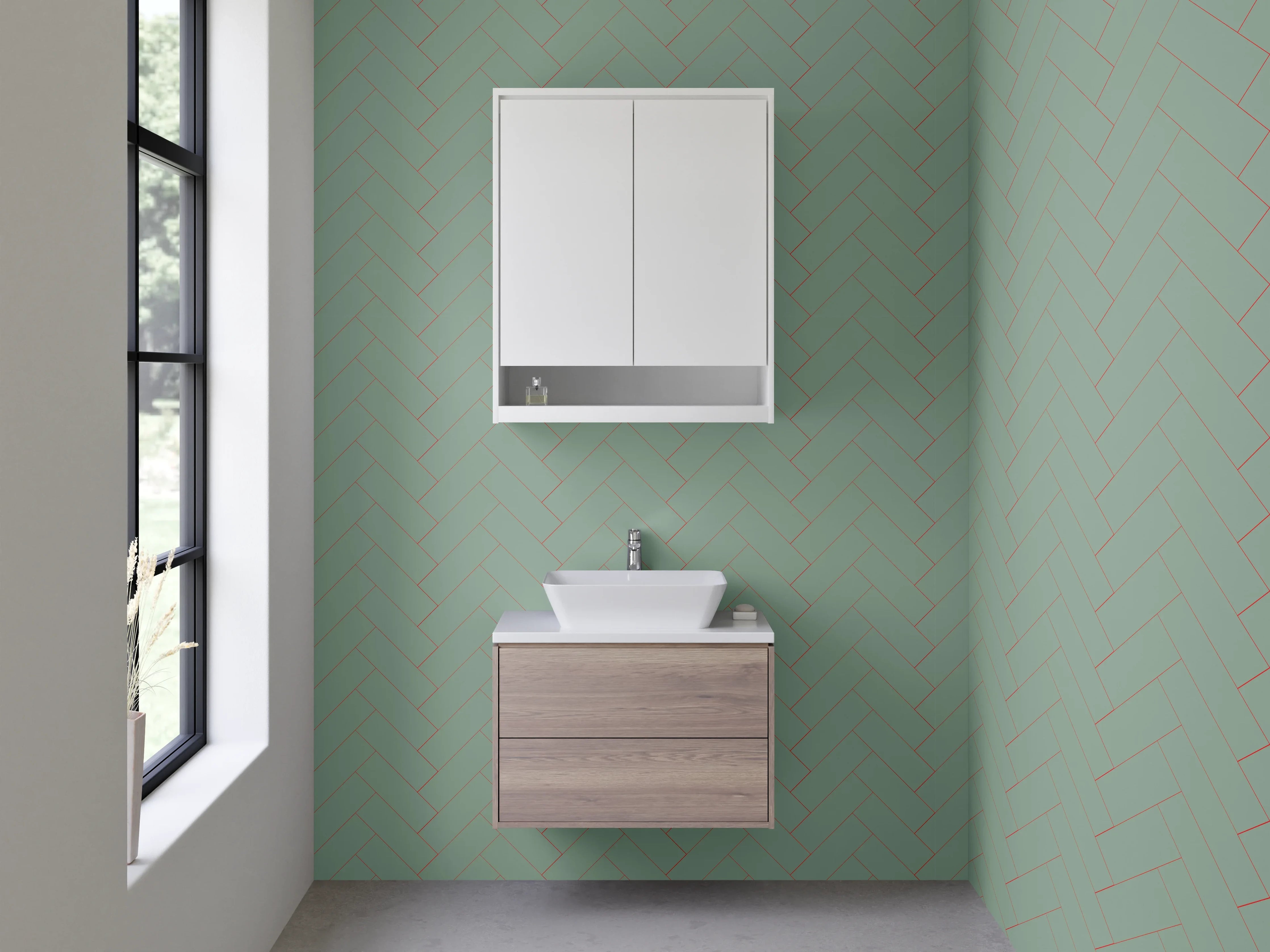 Waschbecken-Rückwand - Helles Blumenfeld im Sonnenlicht