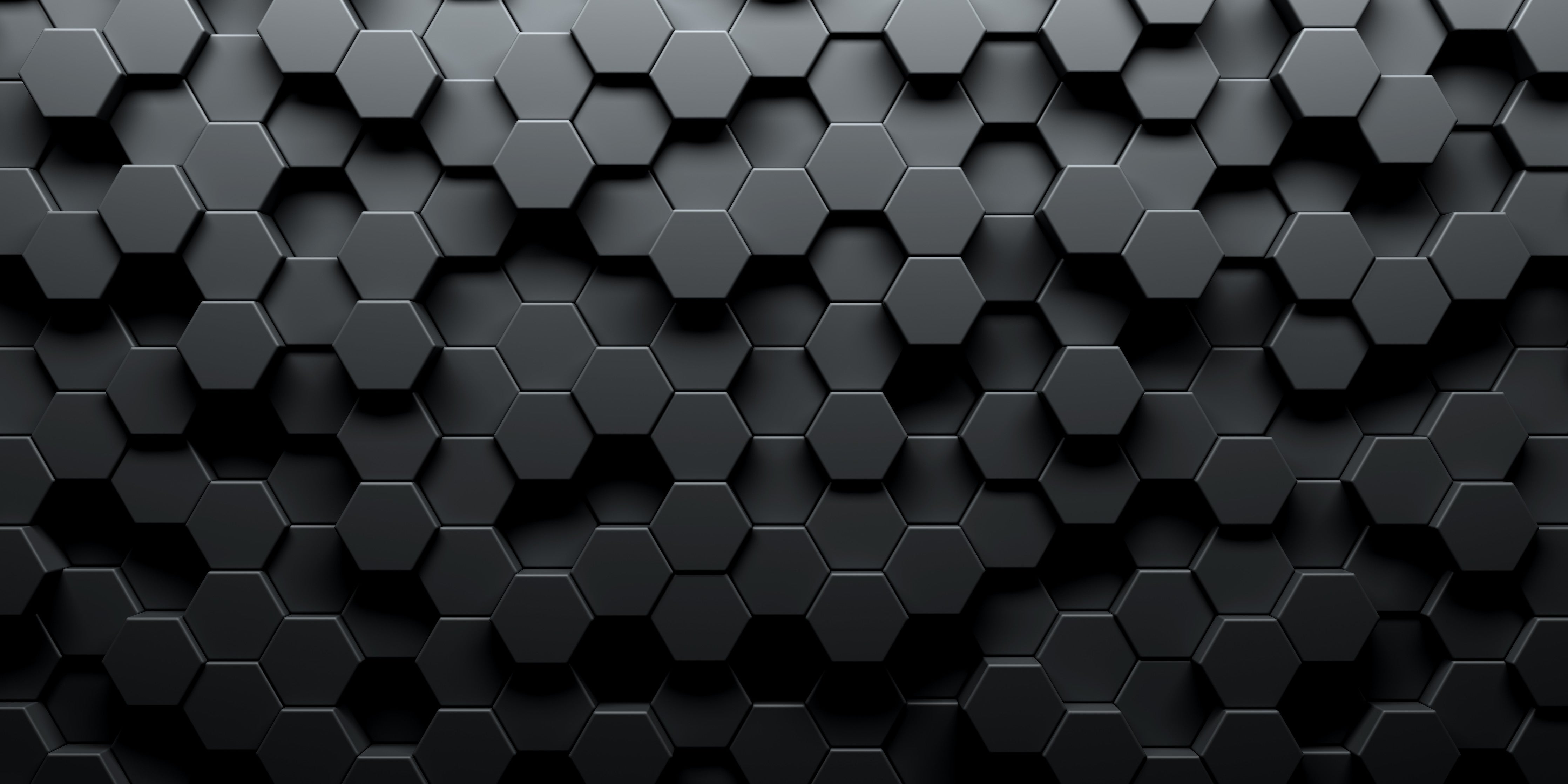 Waschbecken-Rückwand-Hexagon Wabenmuster Schwarz Metallic