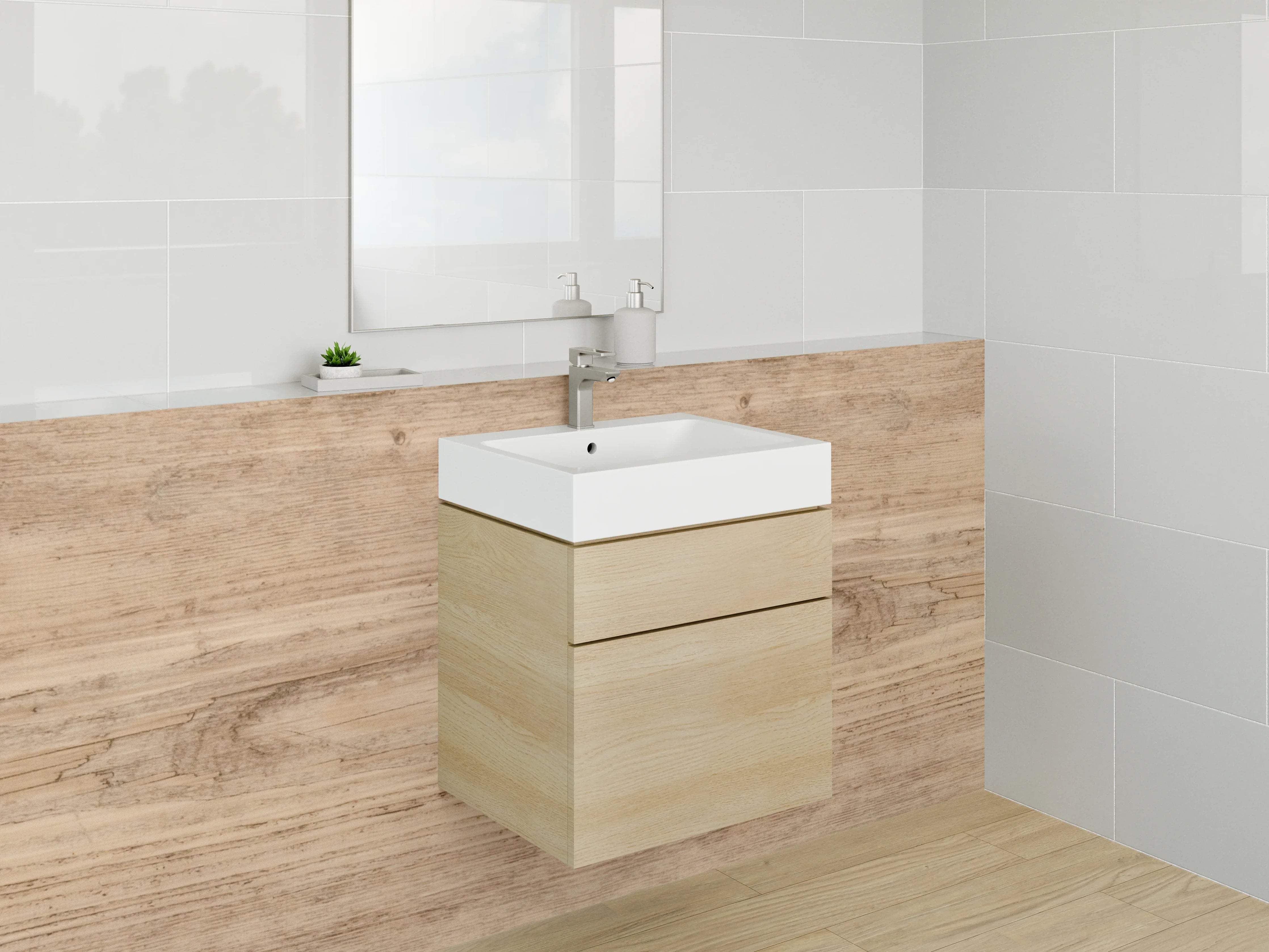 Waschbecken-Rückwand - Holzstruktur mit natürlicher Maserung