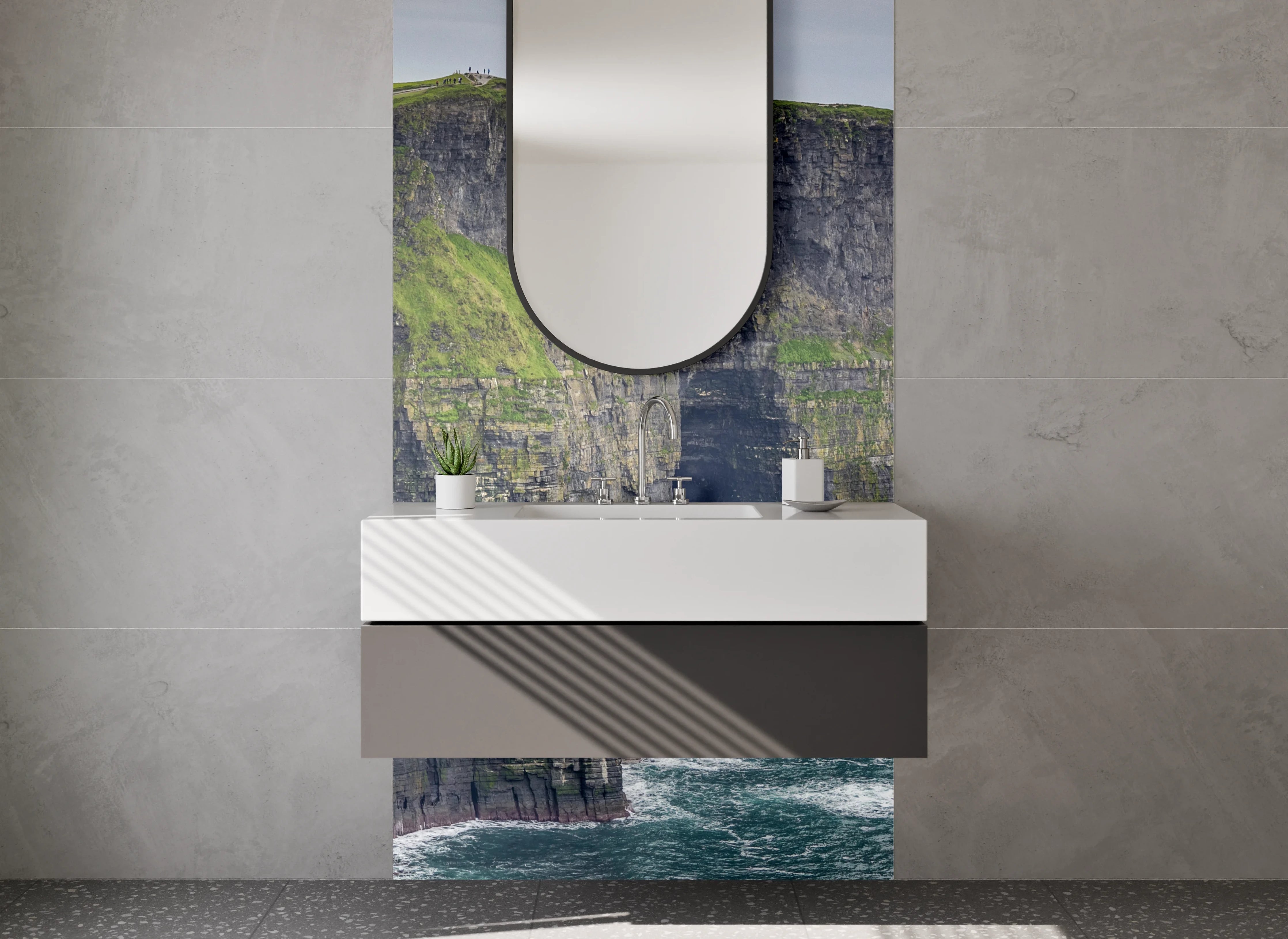 Waschbecken-Rückwand - Klippen Irlands – Naturgewalt pur