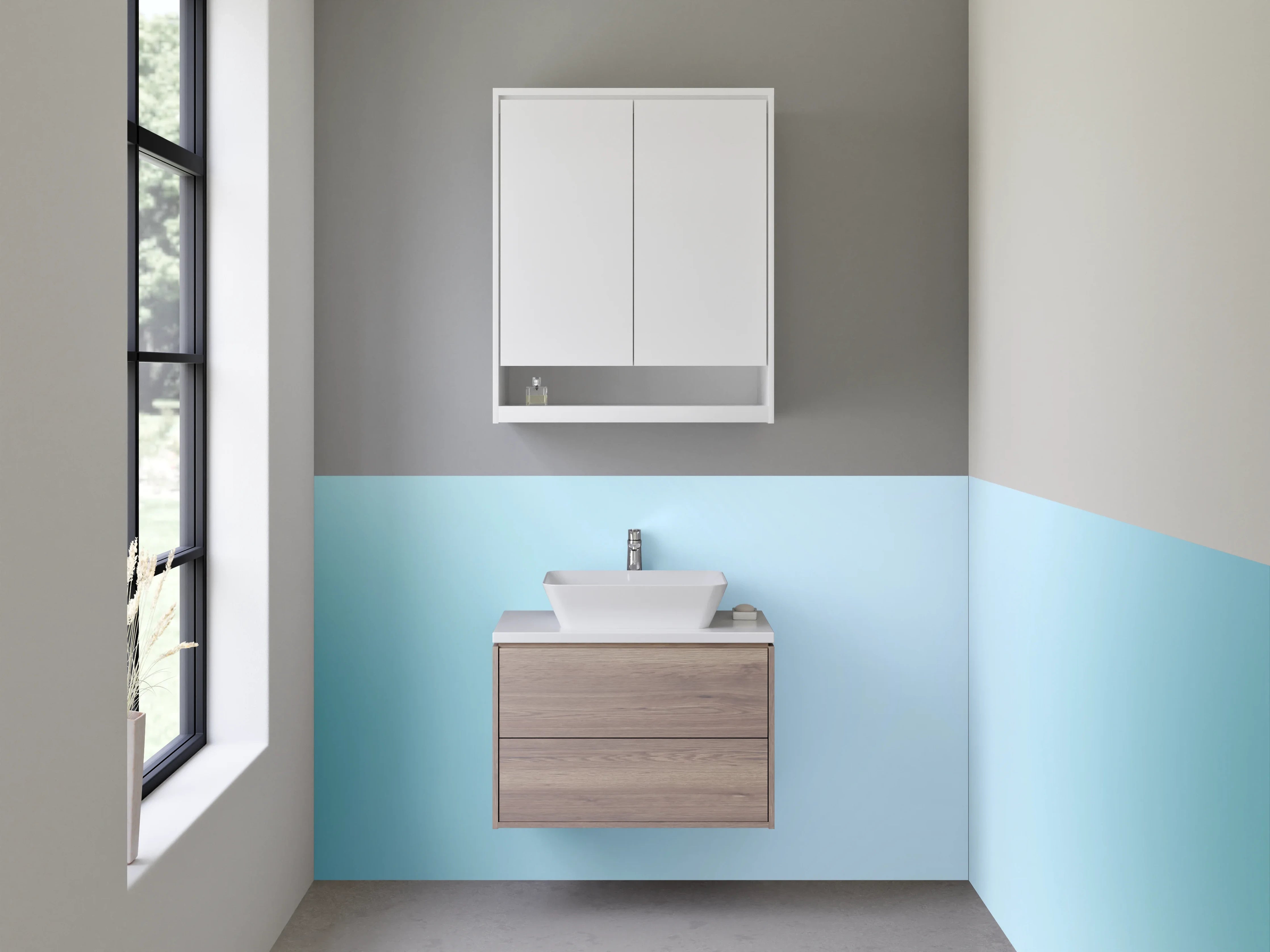 Waschbecken-Rückwand - Moderne Badezimmer-Designs