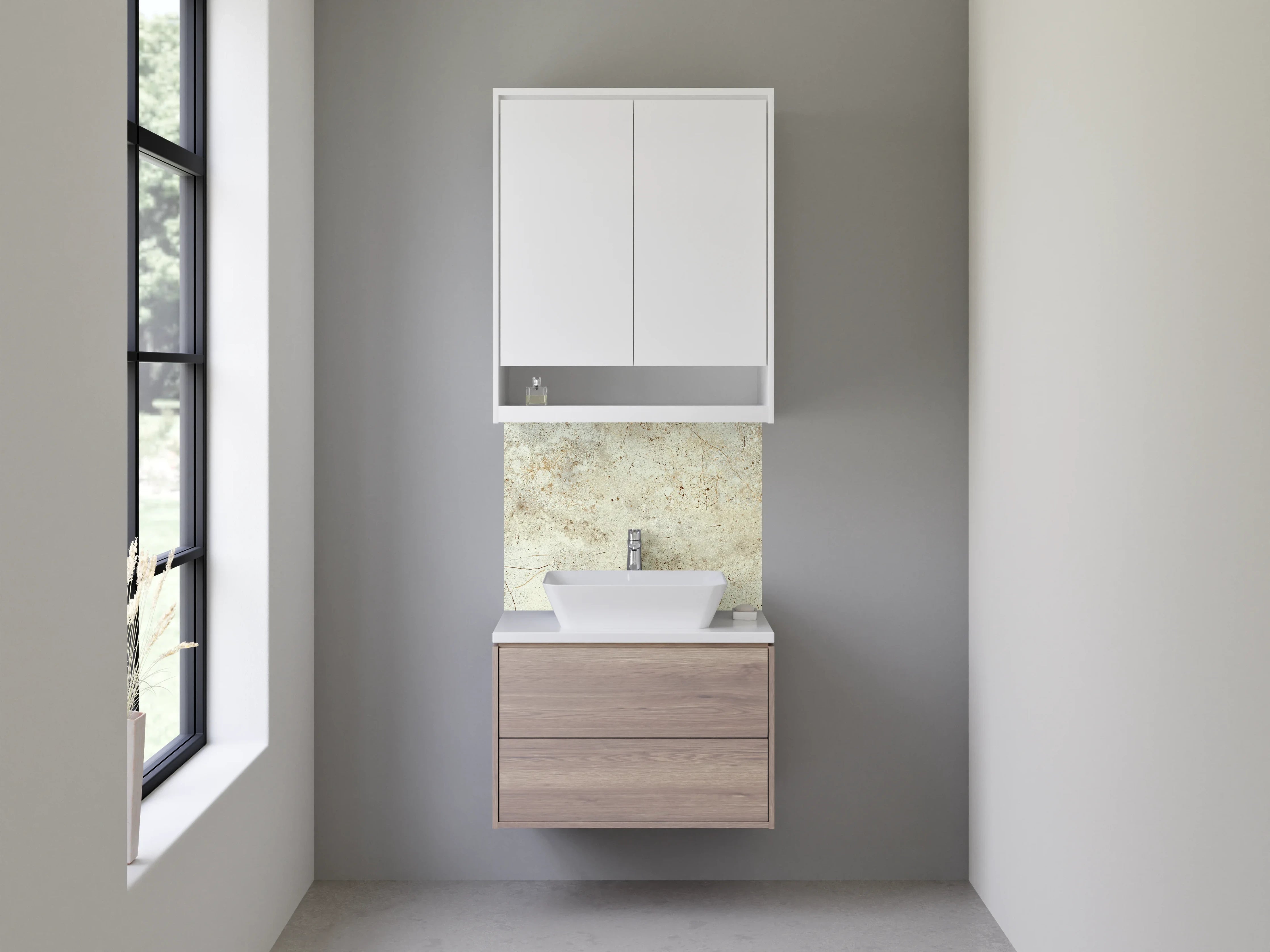 Waschbecken-Rückwand - Natürliche Stein-Textur