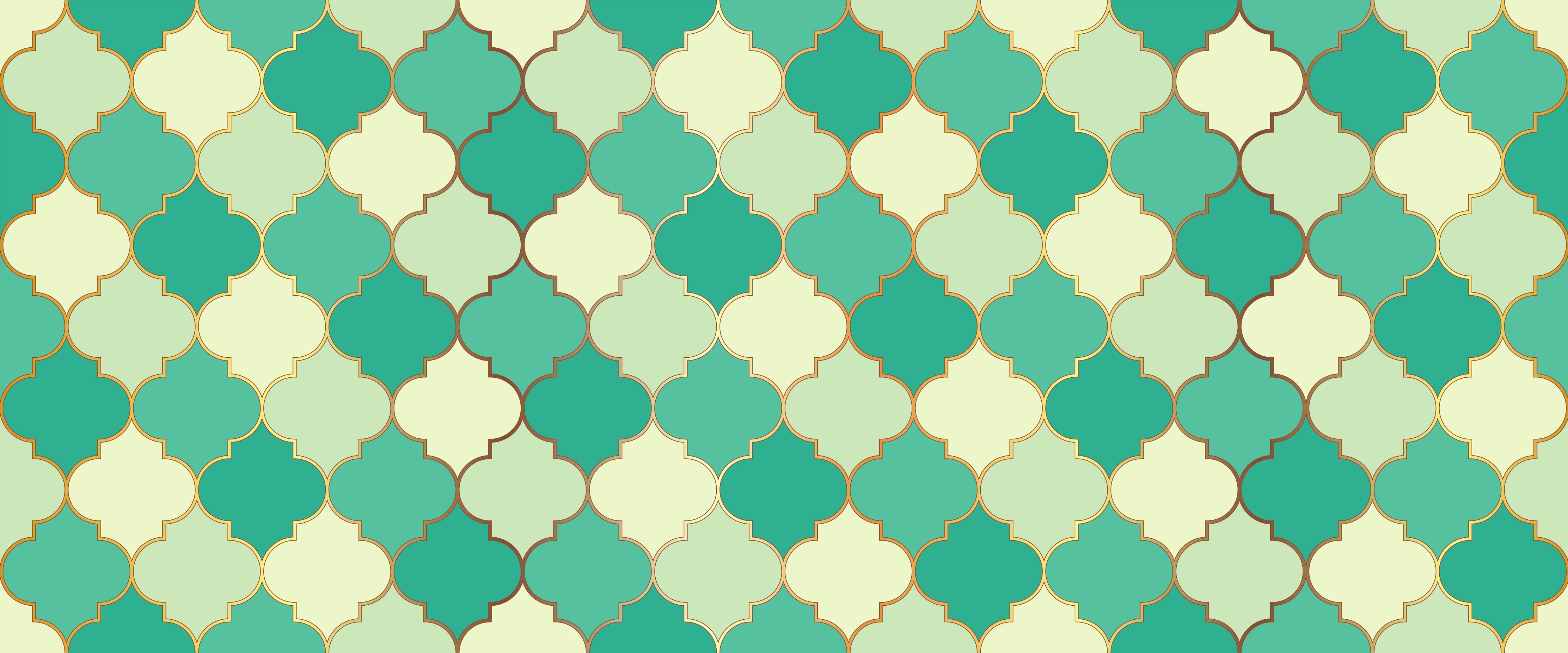Waschbecken-Rückwand-Orientalisches Fliesenmuster Grün Beige