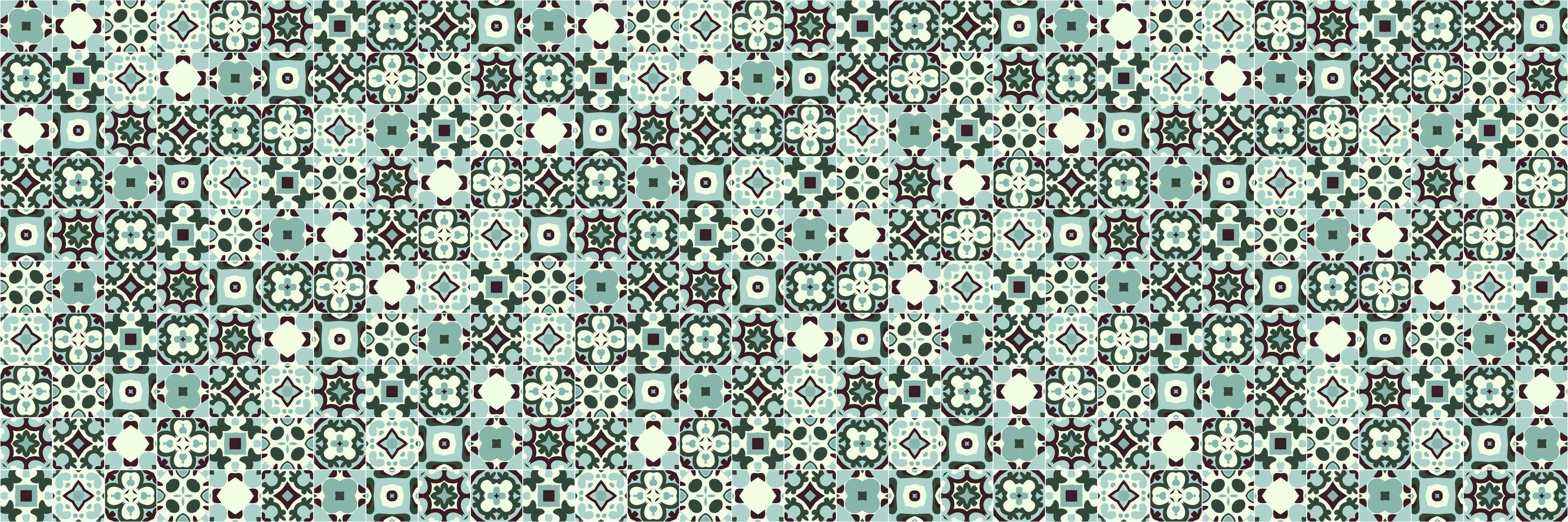 Waschbecken-Rückwand-Orientalisches Mosaik Muster Türkis Braun