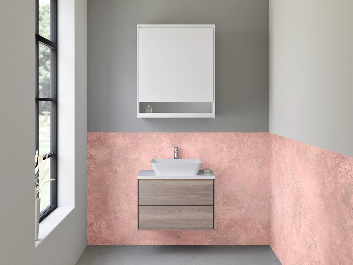 Waschbecken-Rückwand - Rosa Marmoroptik für Bad & Küche