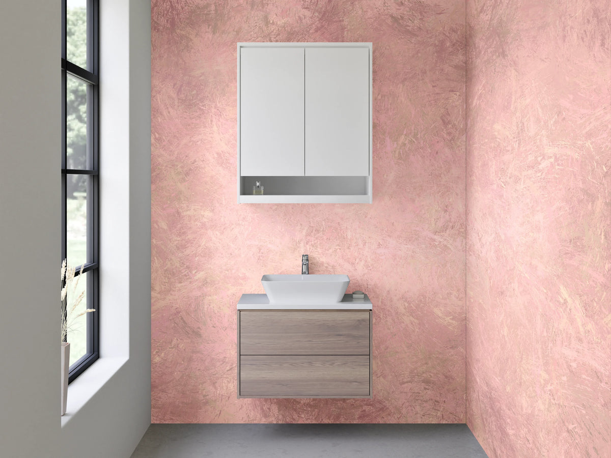 Waschbecken-Rückwand - Rosa Marmoroptik für Bad & Küche