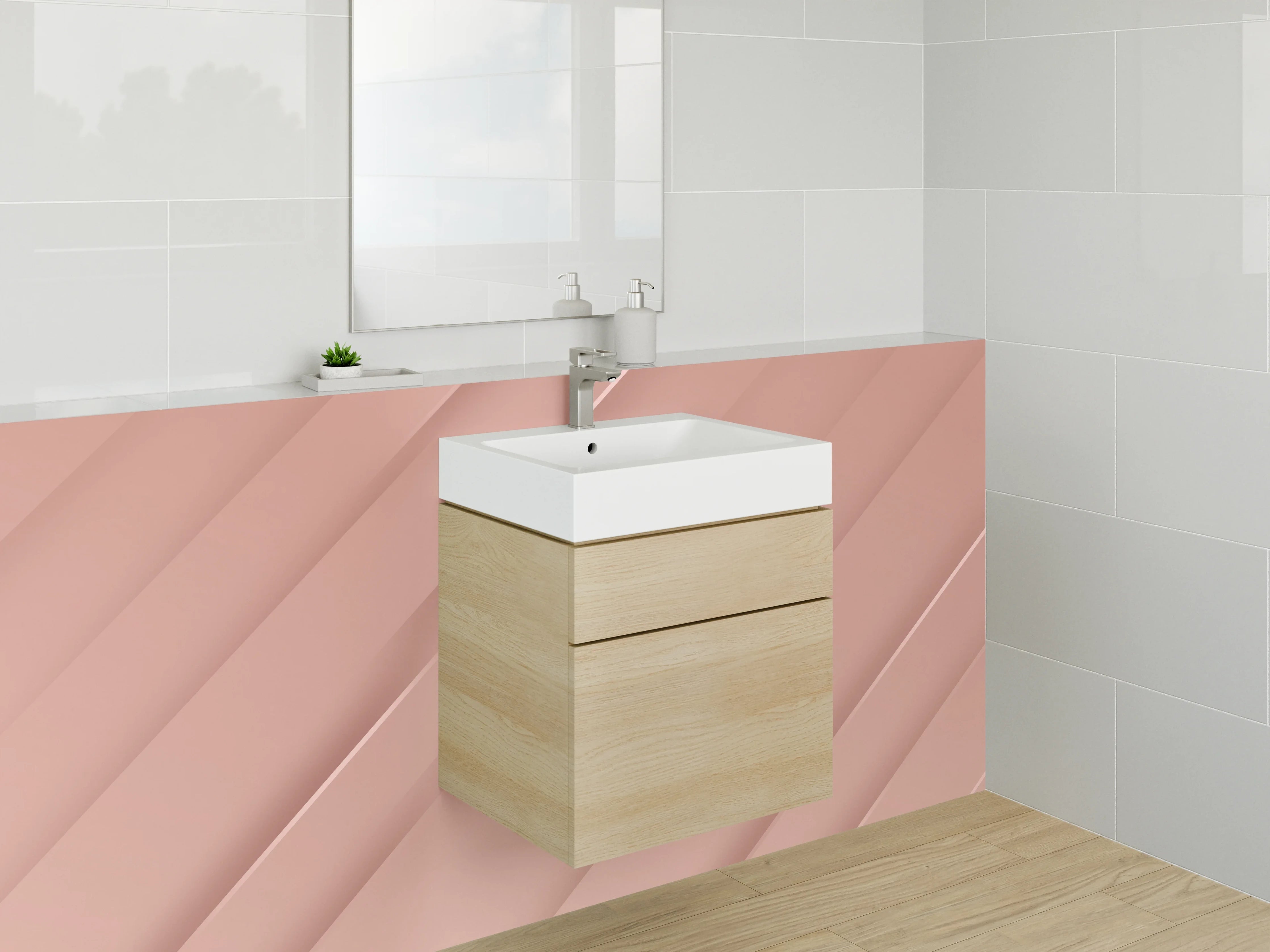 Waschbecken-Rückwand - Roségold Abstraktes Wanddesign