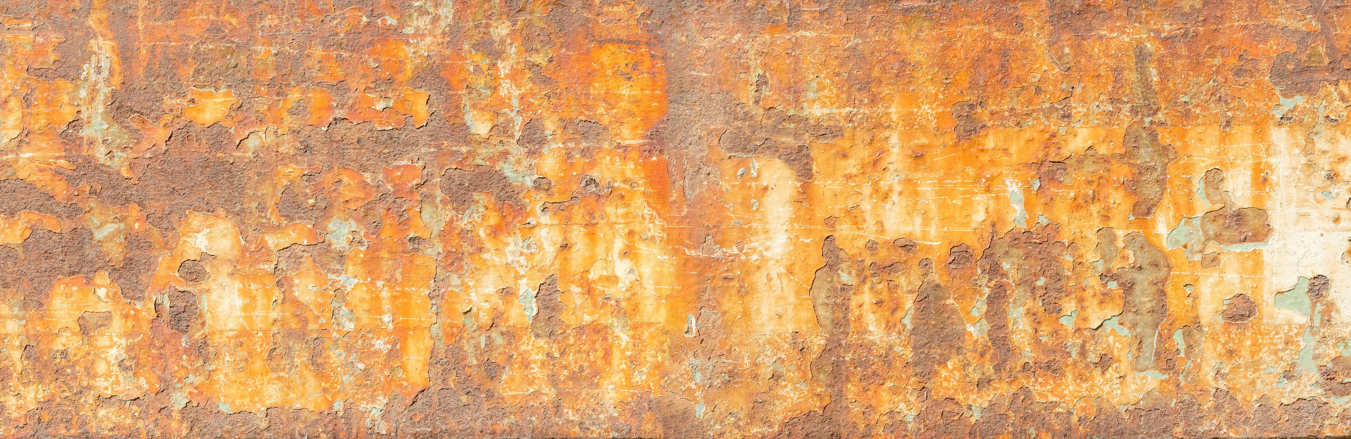 Waschbecken-Rückwand-Rostige Metallstruktur als Industrial-Dekor