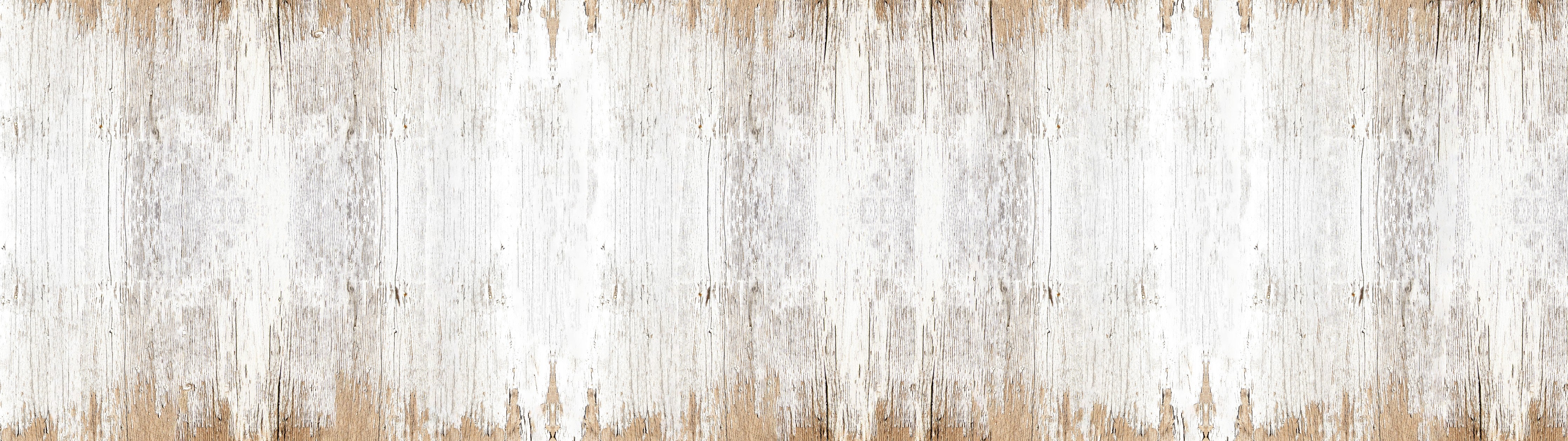 Waschbecken-Rückwand-Rustikales Weiß-Braun Holz-Design