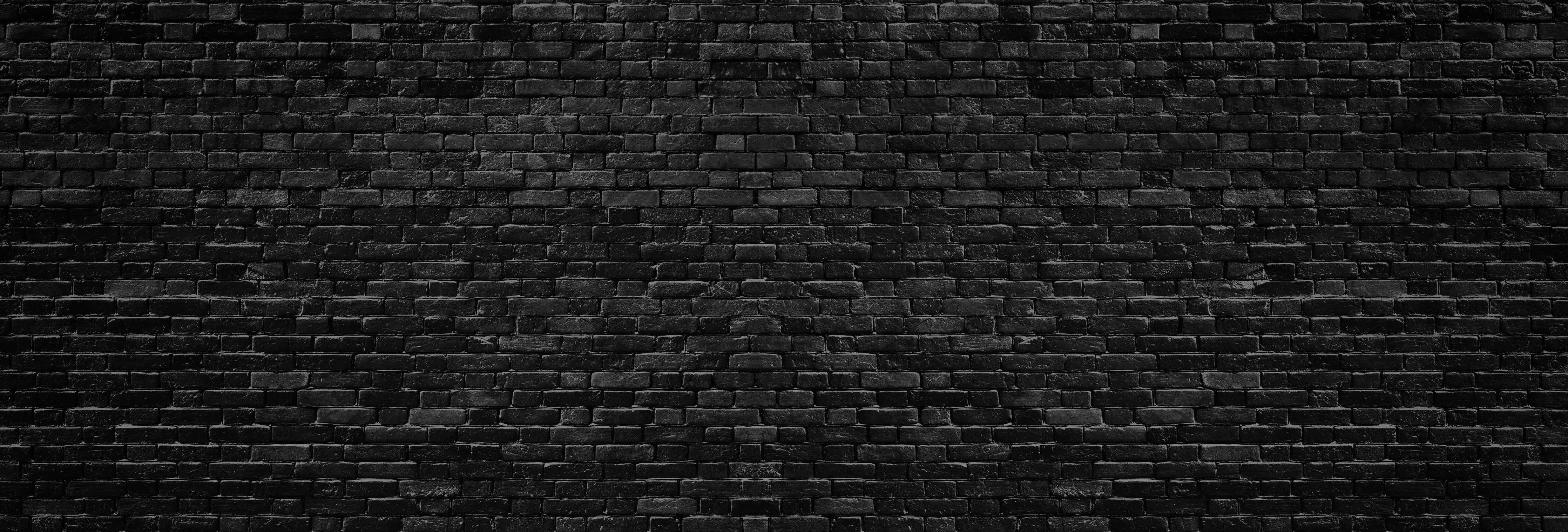 Waschbecken-Rückwand-Schwarze Backsteinwand Fliesenoptik