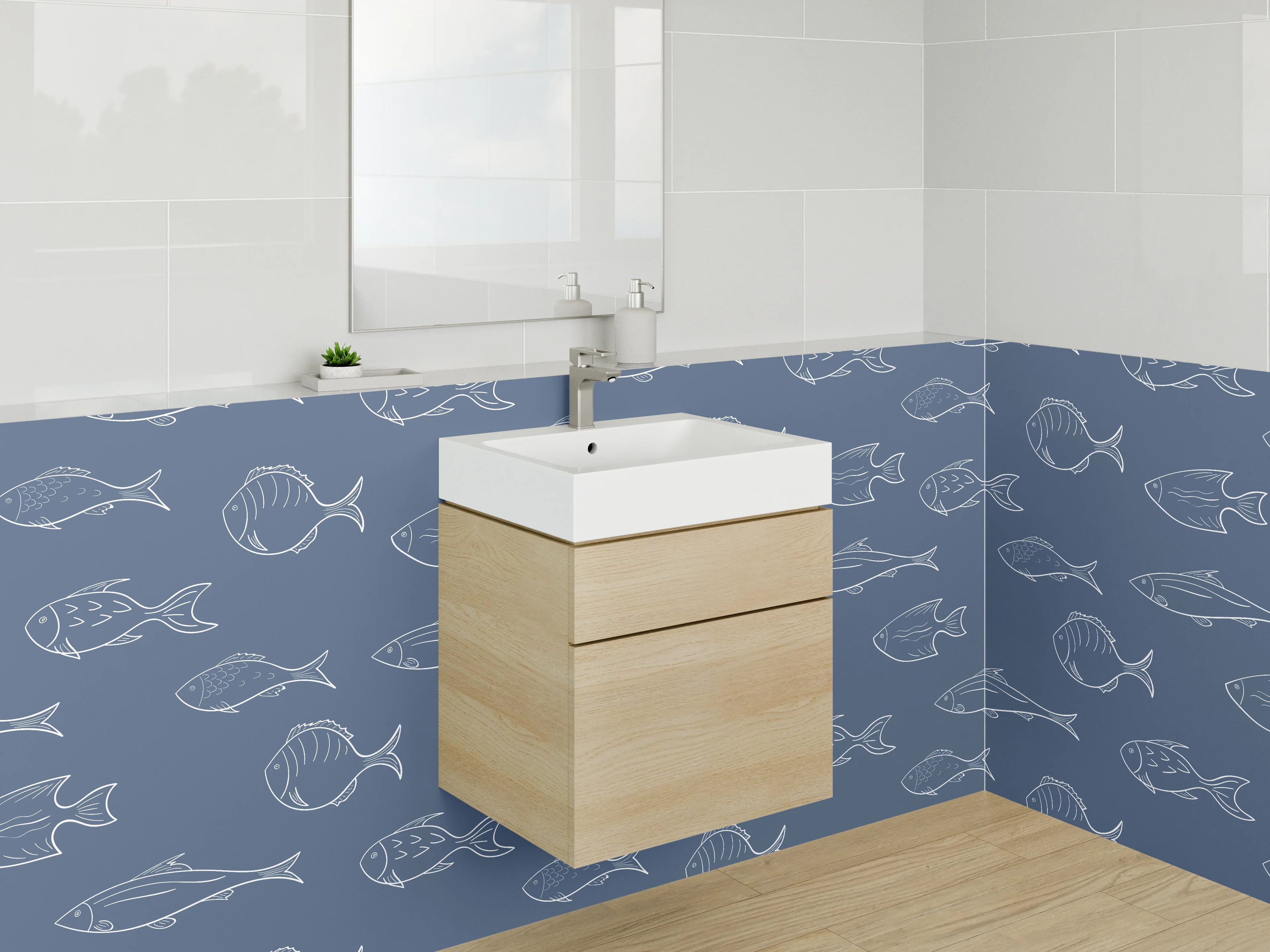 Waschbecken-Rückwand - Stilvolle Grau-Details für dein Bad