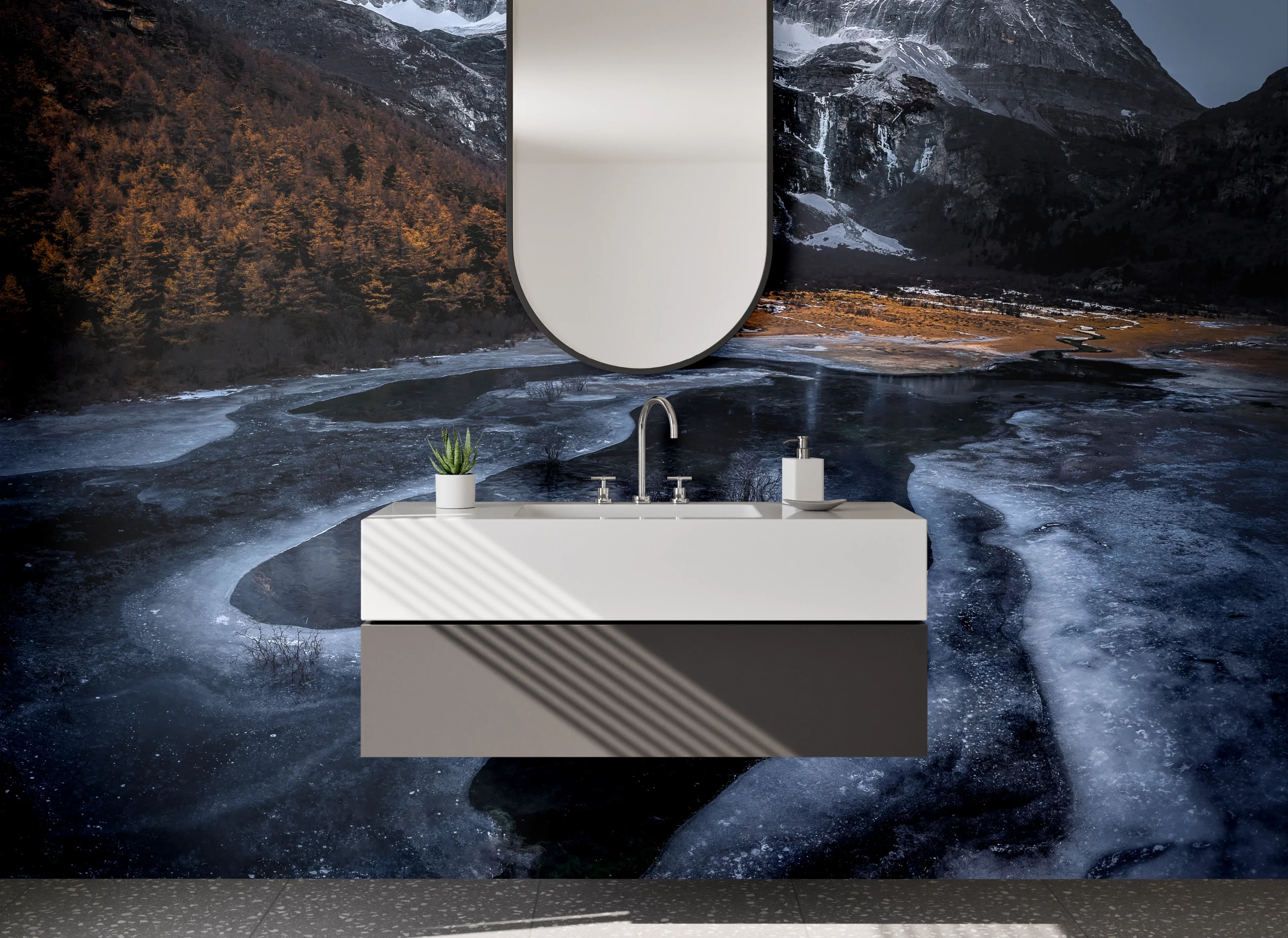 Waschbecken-Rückwand - Stilvolle Grautöne für dein Badezimmer