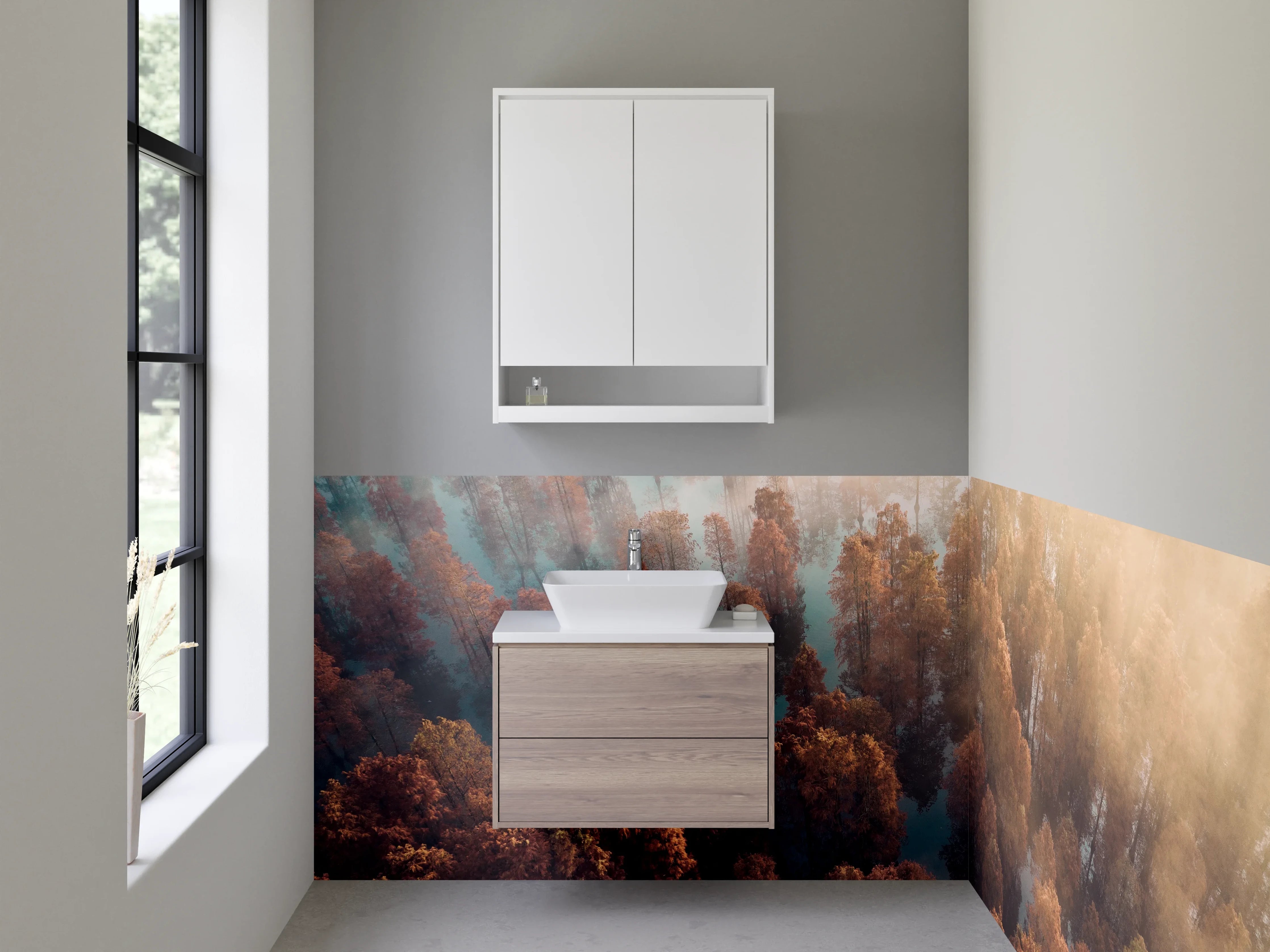 Waschbecken-Rückwand - Stilvolle Grautöne für deine Bad-Backwand
